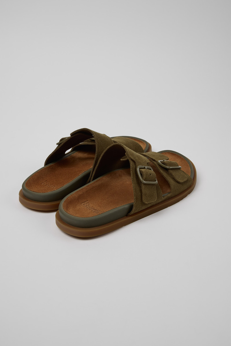 CAMPERLAB Green Suede Leather Sandals for Women. outlook