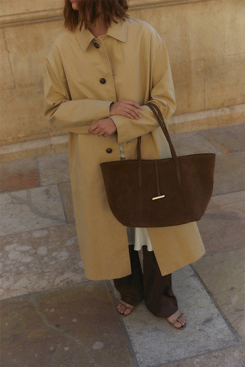 Liffner PENNE TOTE DARK BROWN SUEDE outlook