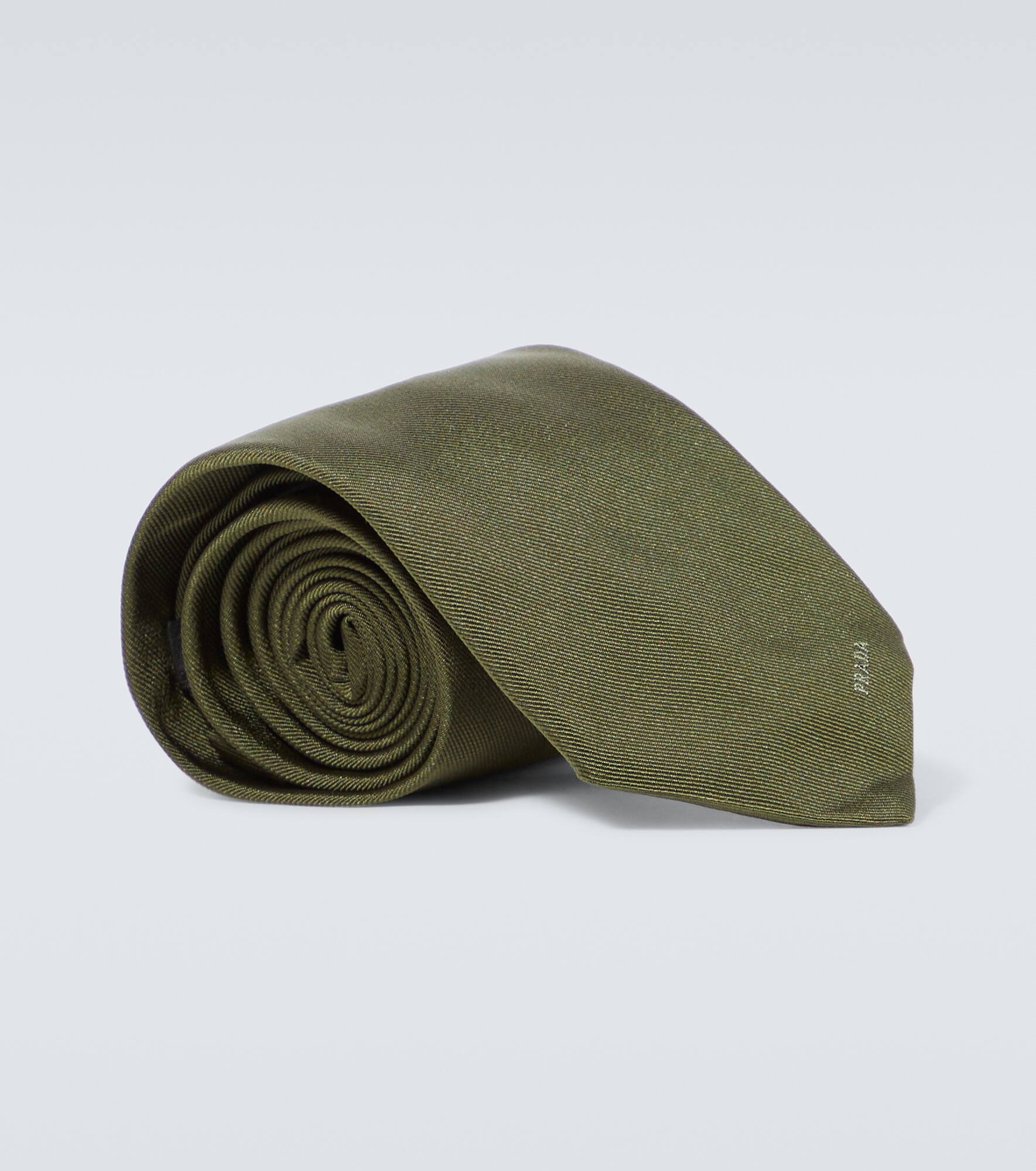 Logo silk tie - 1