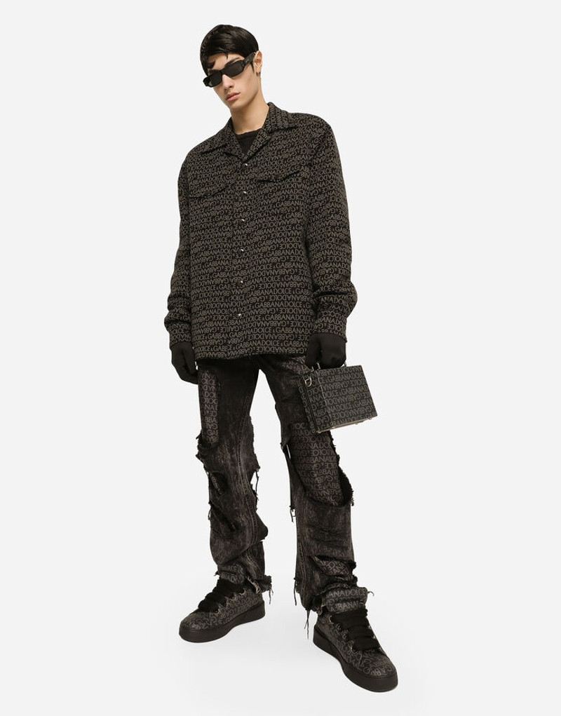 Straight-leg jeans with silk twill interior 6