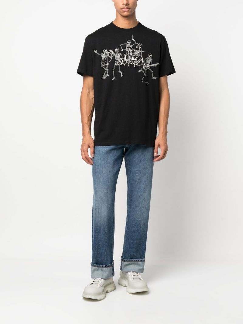 skeleton-print short-sleeved T-shirt - 2