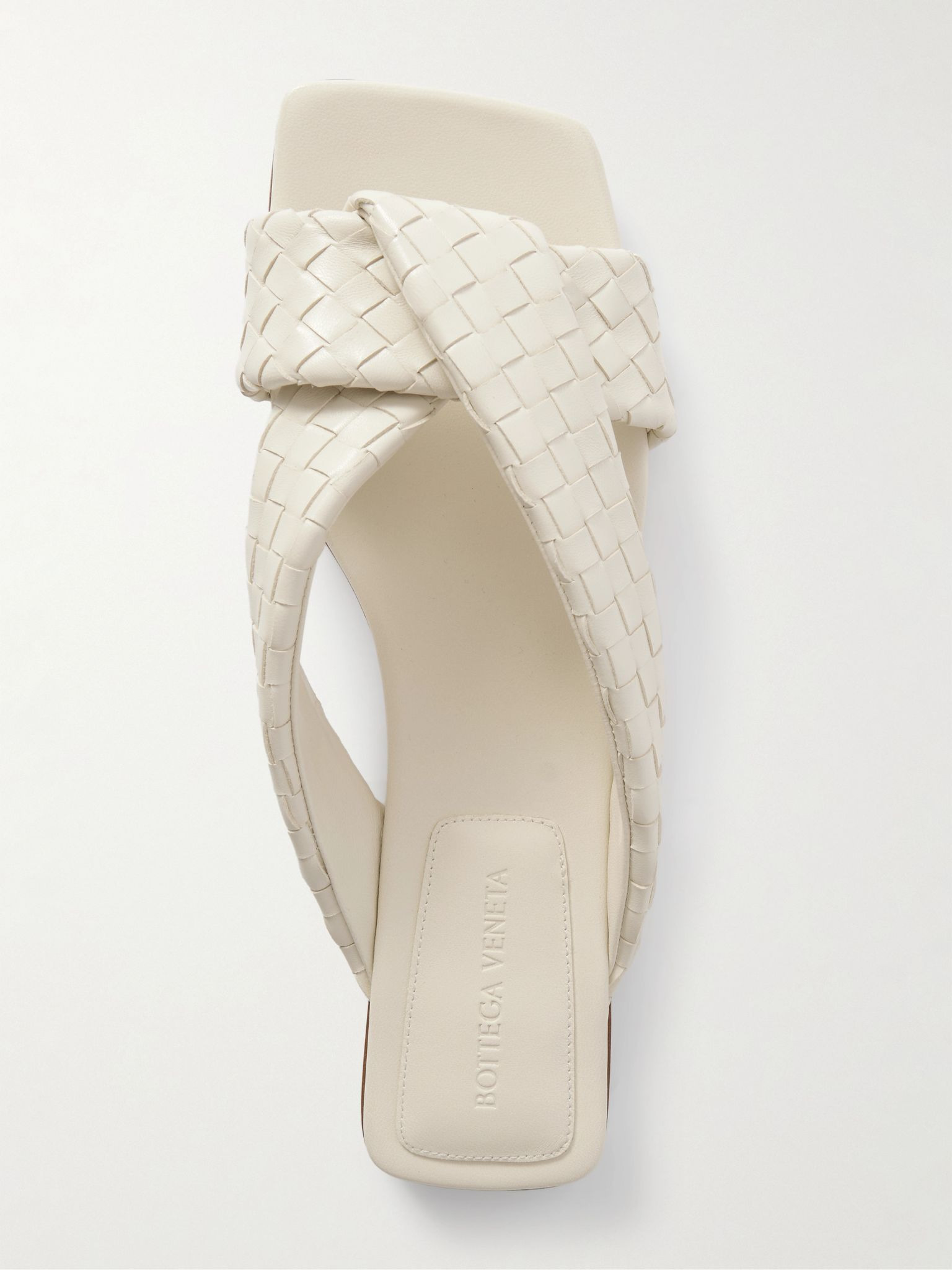 Riva intrecciato leather sandals Off-white - 5
