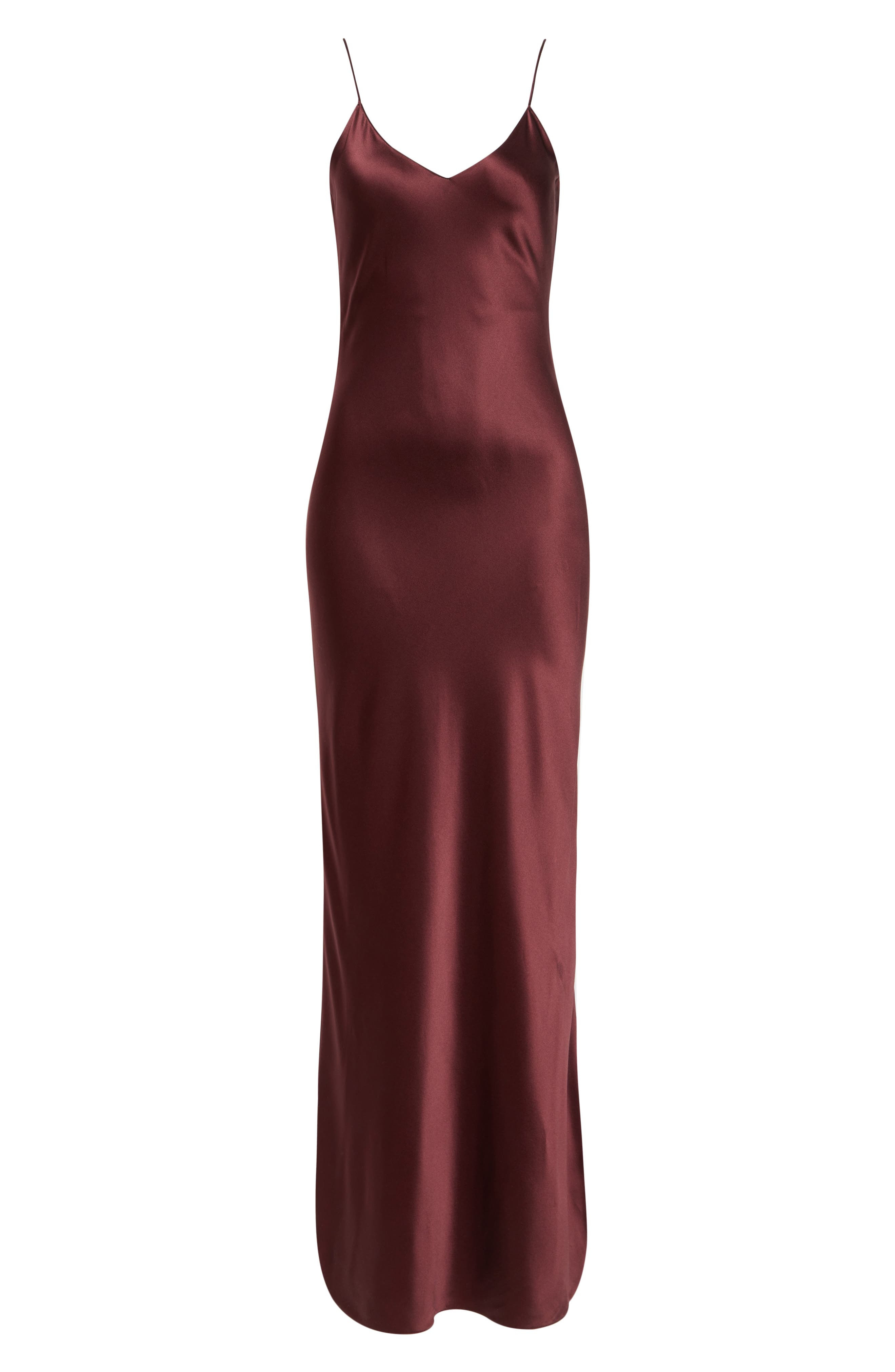 Nili Lotan Cami Silk Slipdress in Claret at Nordstrom - 5