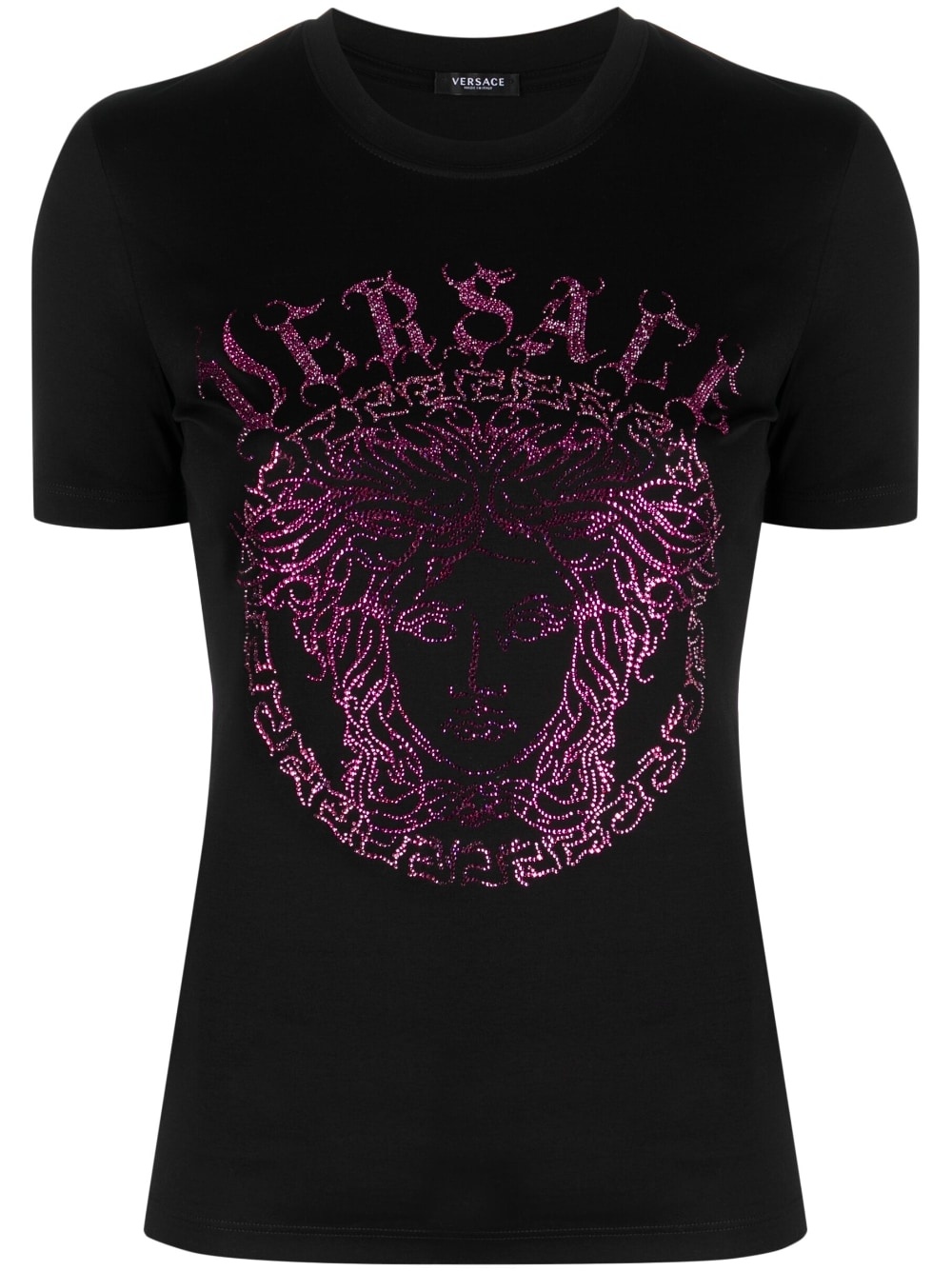 Crystal Medusa logo cotton T-shirt - 1