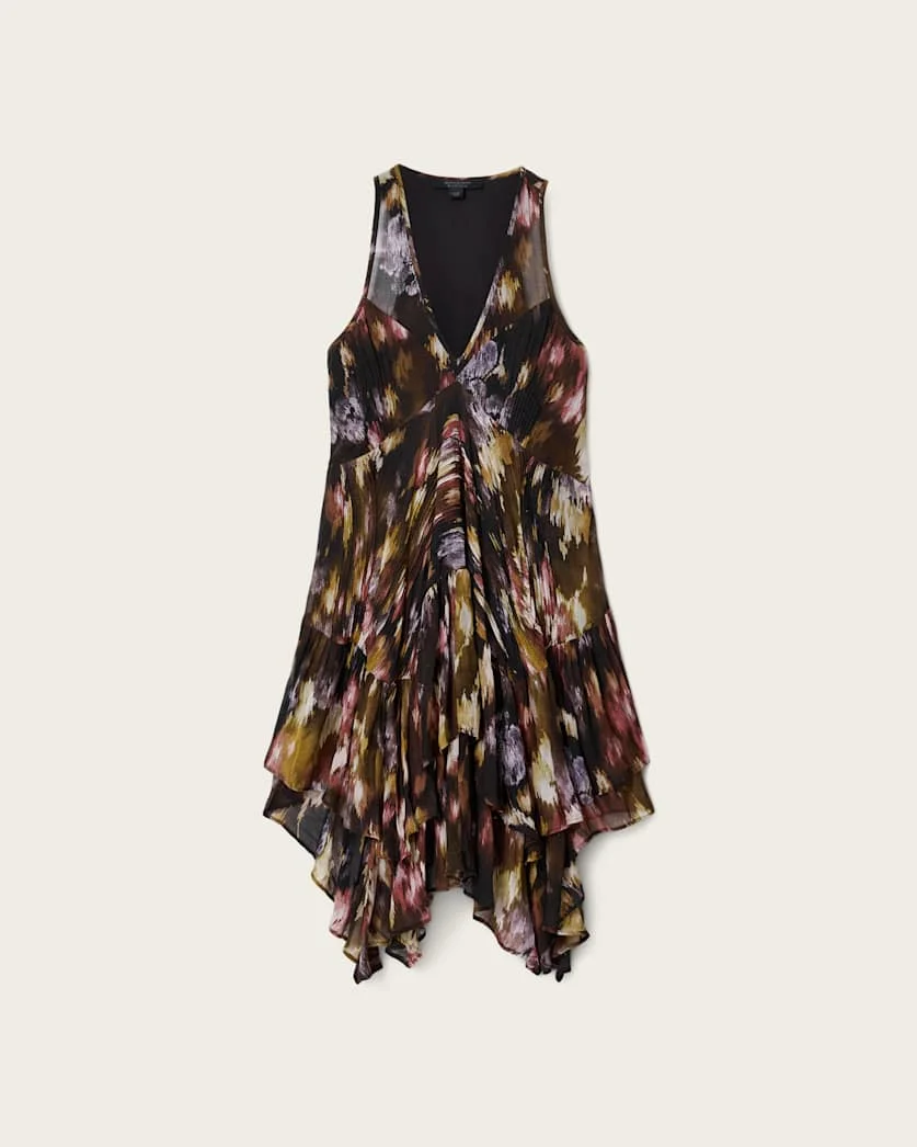 GRETEL ASYMMETRIC TIERED MIDI DRESS - 1