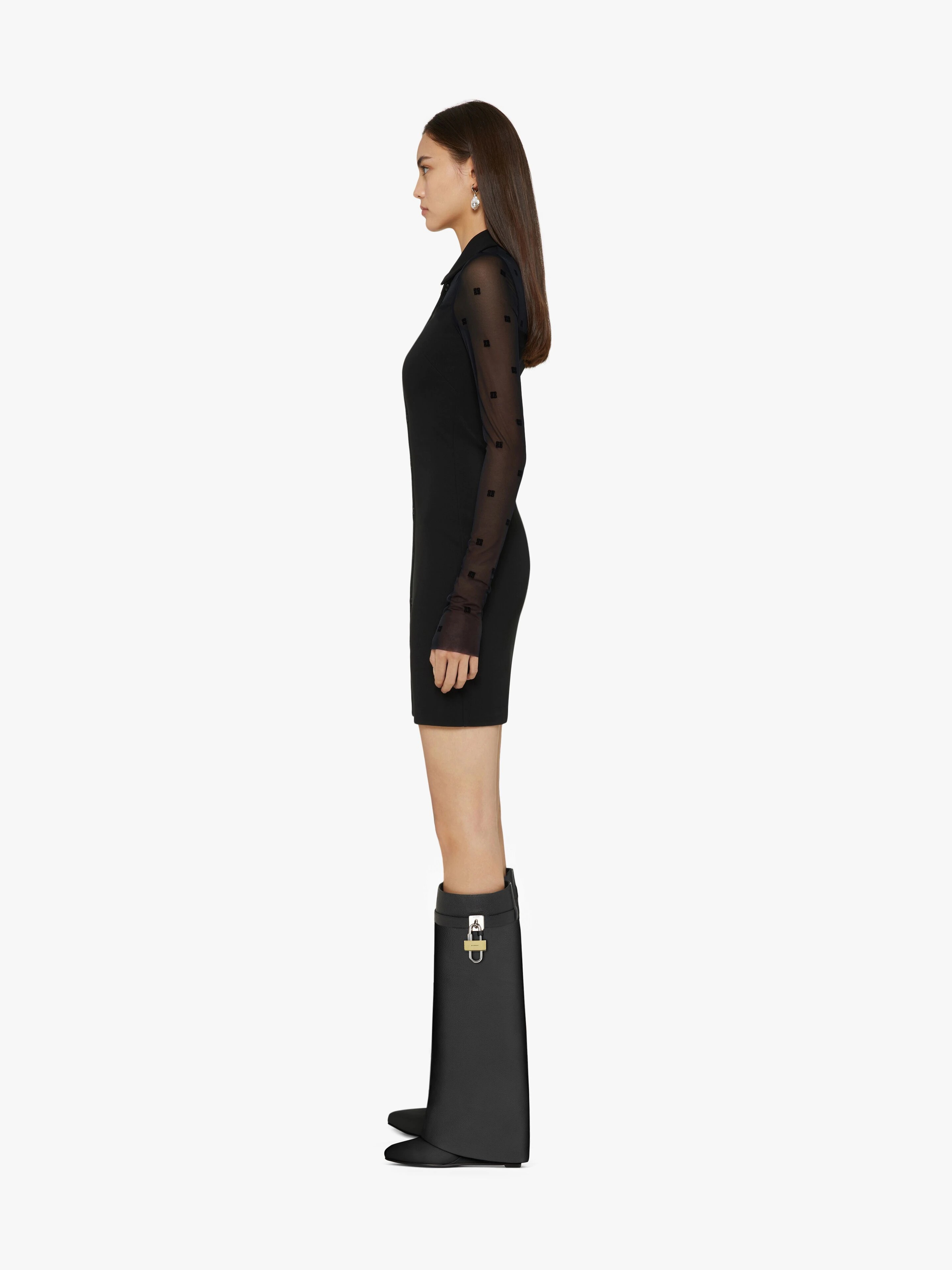 SHARK LOCK PANT BOOTS IN GRAINED LEATHER - 2