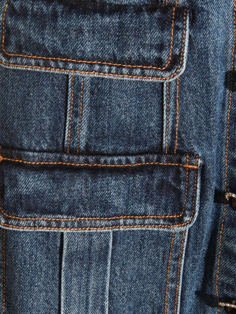 Denim Crystal Trim Collared Mini Dress - 3