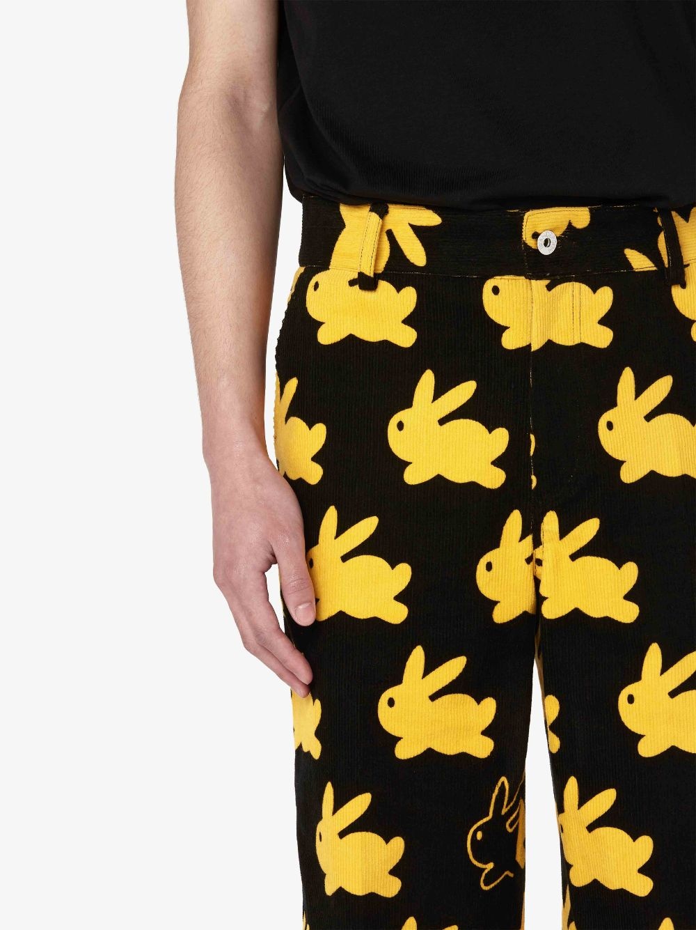 ALL OVER BUNNY STRAIGHT LEG CORDUROY TROUSERS - 5