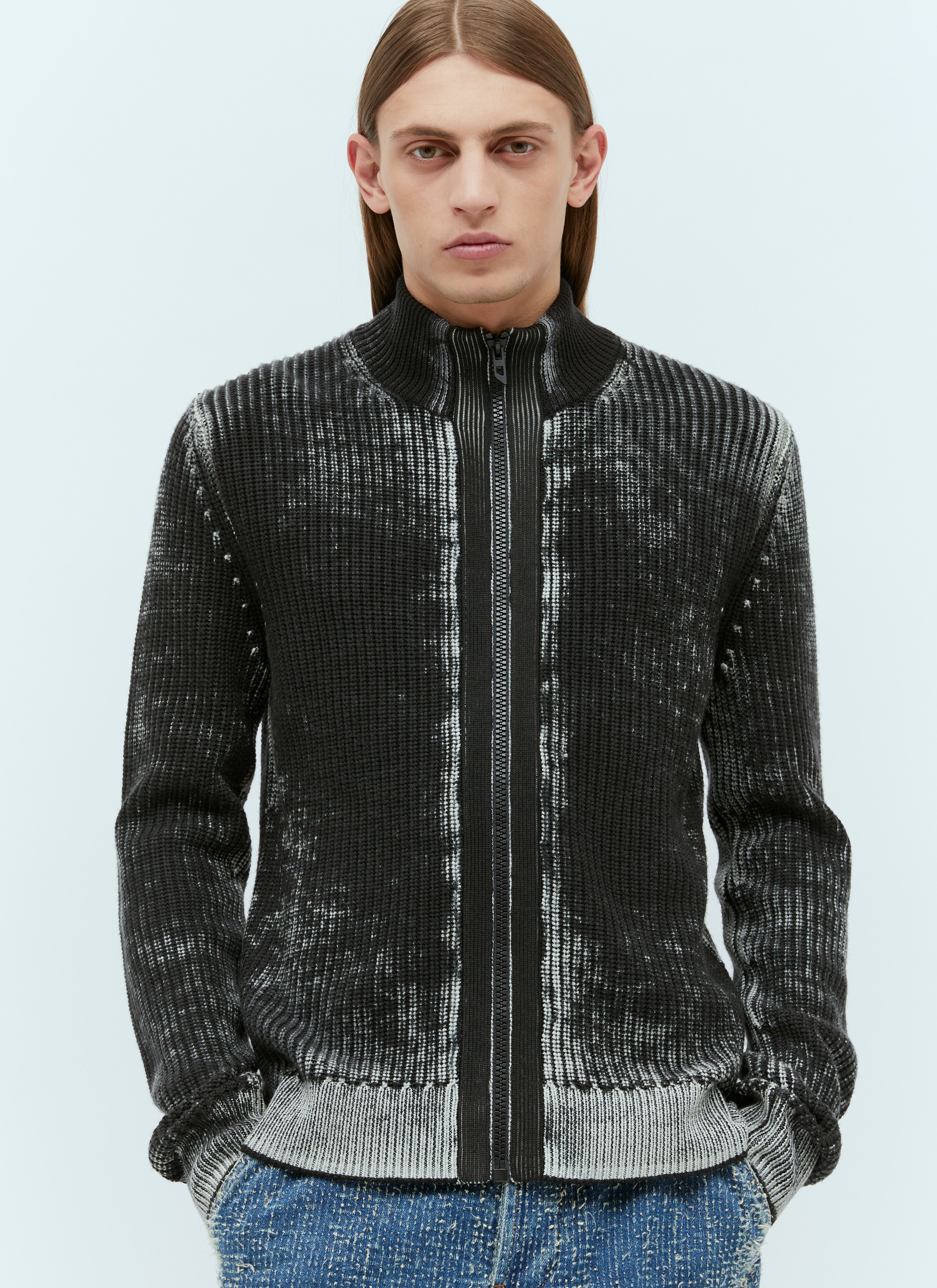 Diesel Diesel Men K-Arini Zip-Up Knit Sweater | luosophy | REVERSIBLE