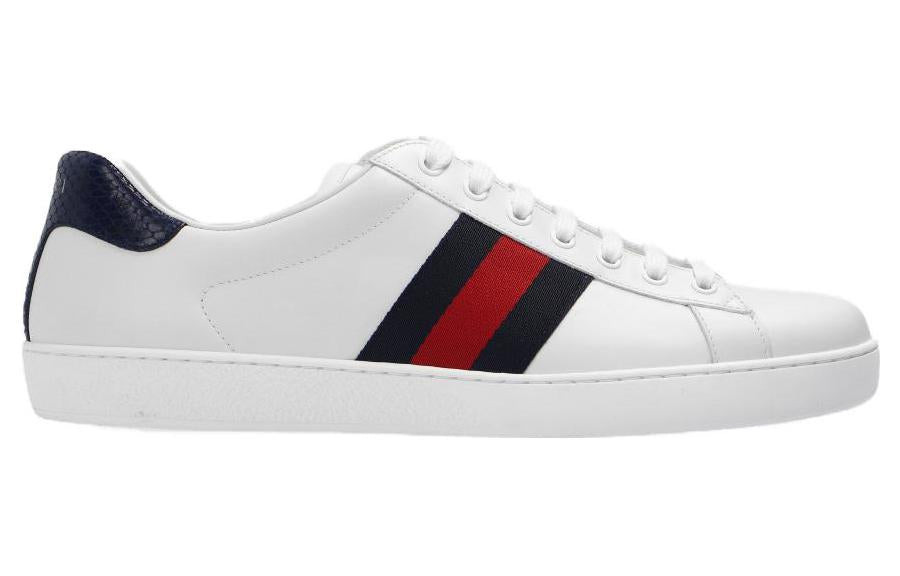 Gucci Ace Leather 'White Blue' 386750-02JR0-9072 - 2