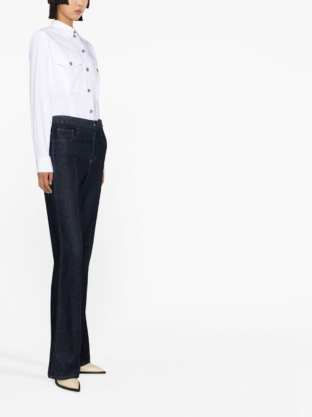 cropped cotton shirt - 3