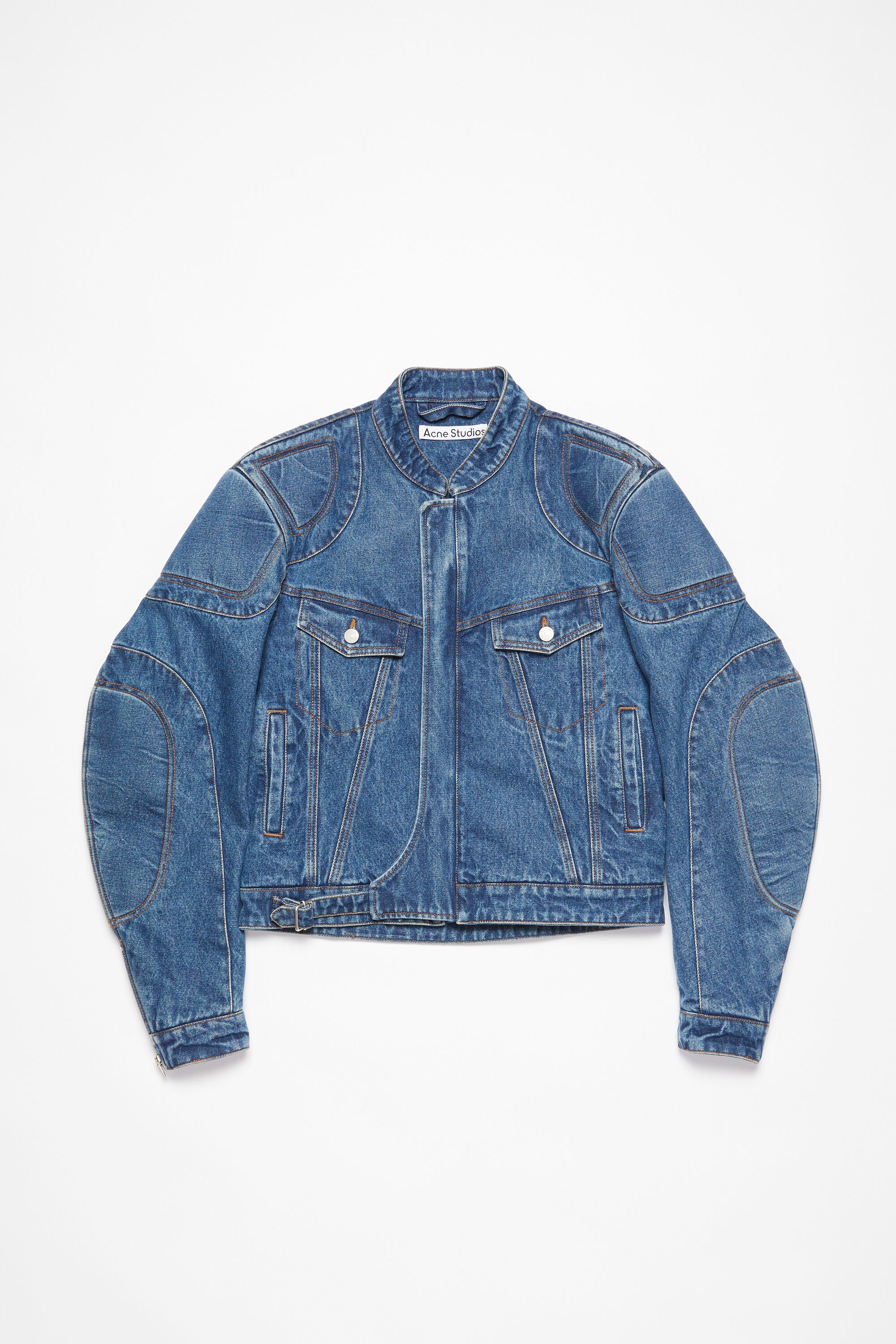 Biker denim jacket - Mid Blue - 6