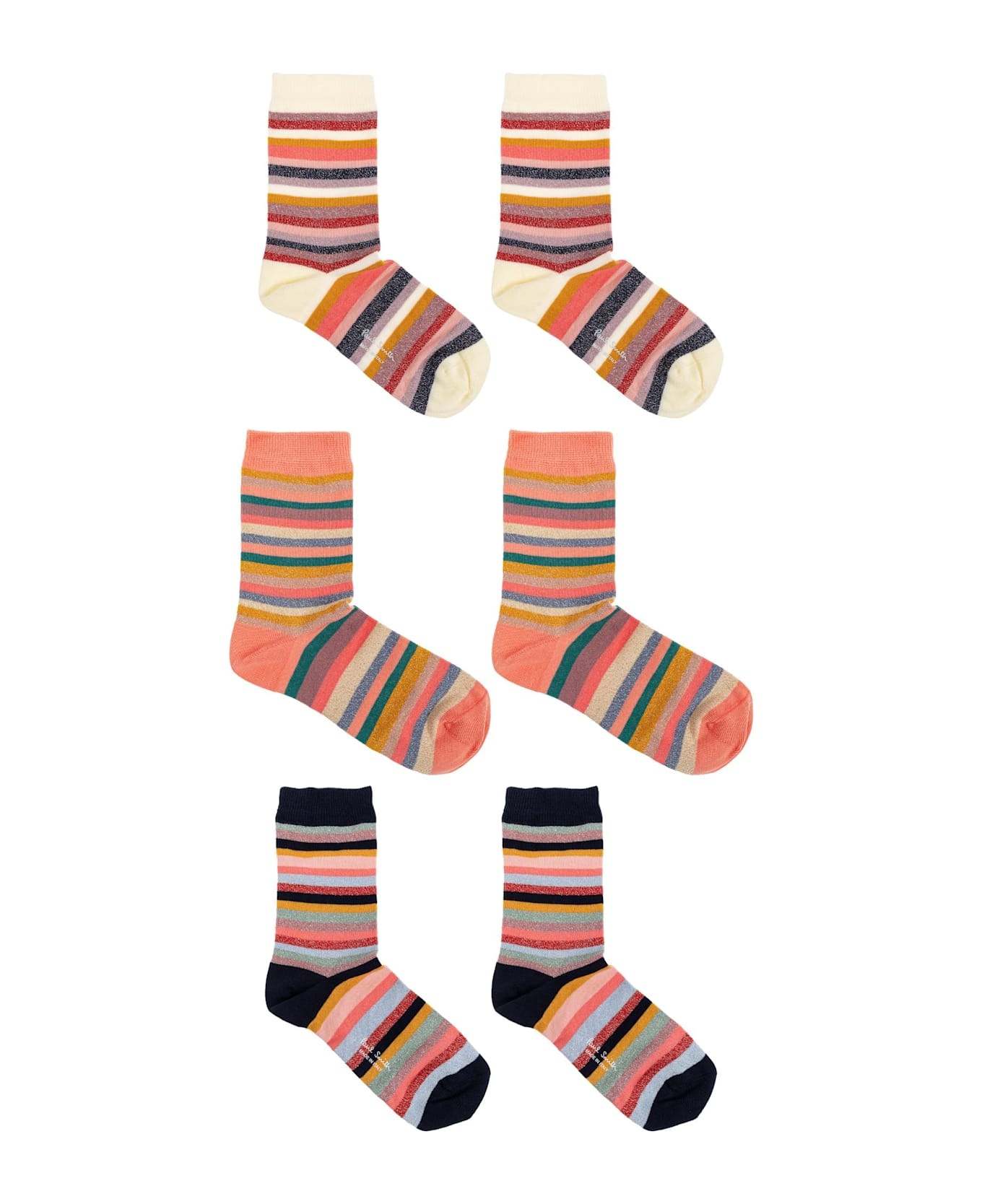 Paul Smith Three-pack Of Cotton Socks With Lurex Thread - 4