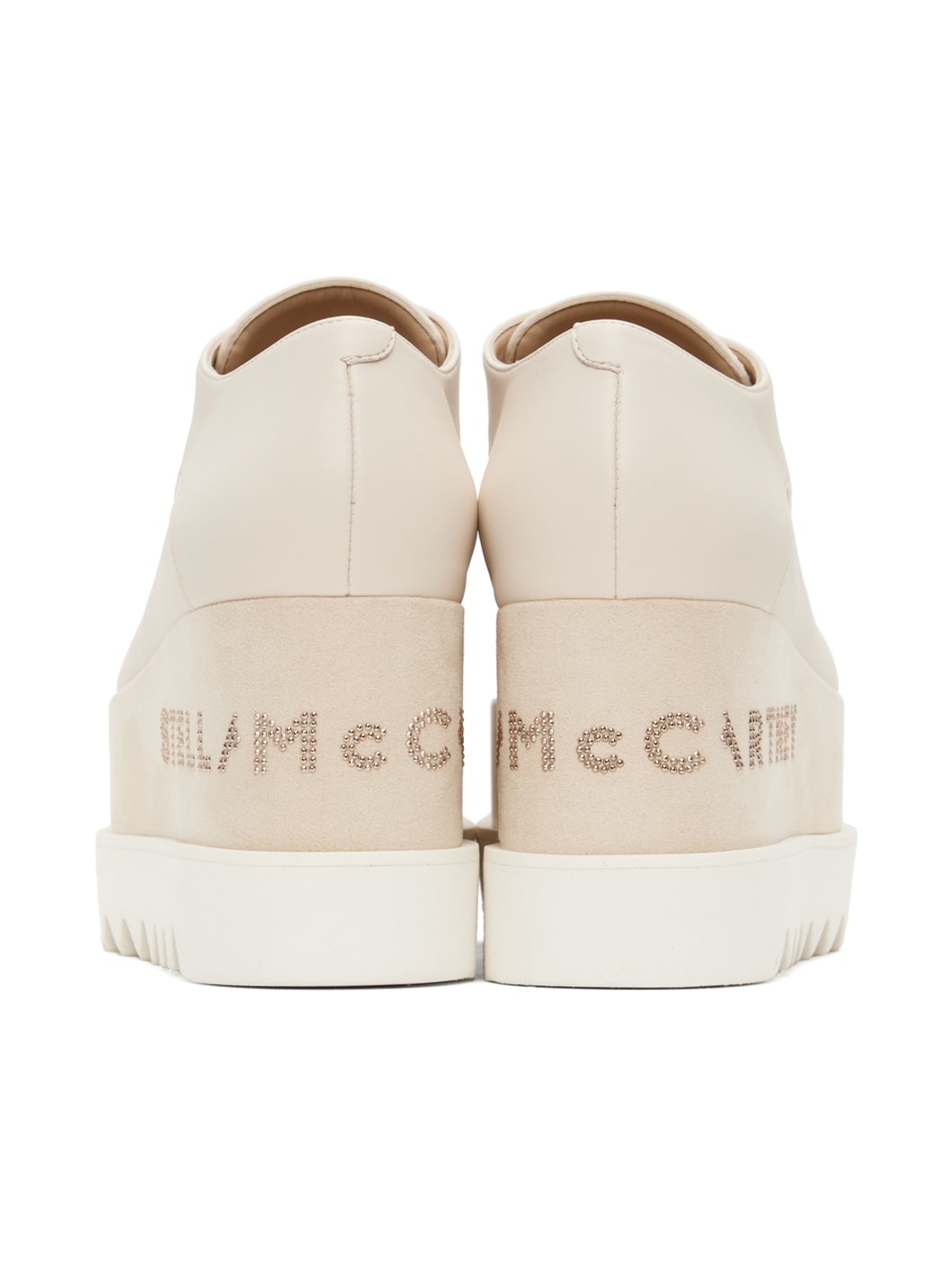 Beige Elyse Logo Platforms Derbys - 2