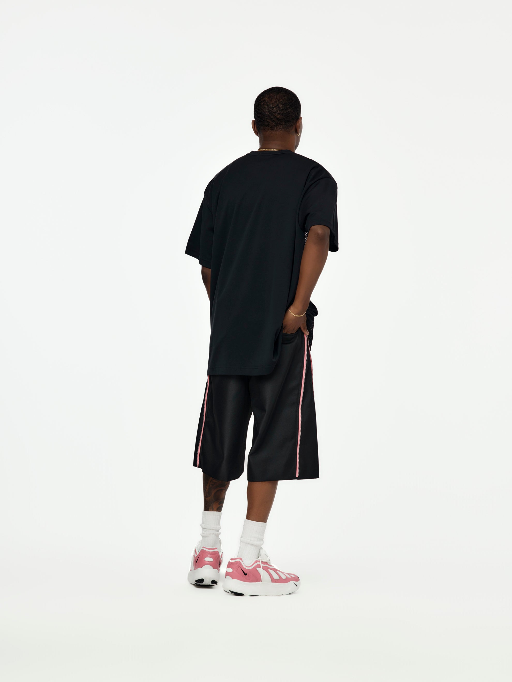 CDG HP POLY TROUSERS (BLACK) - 5