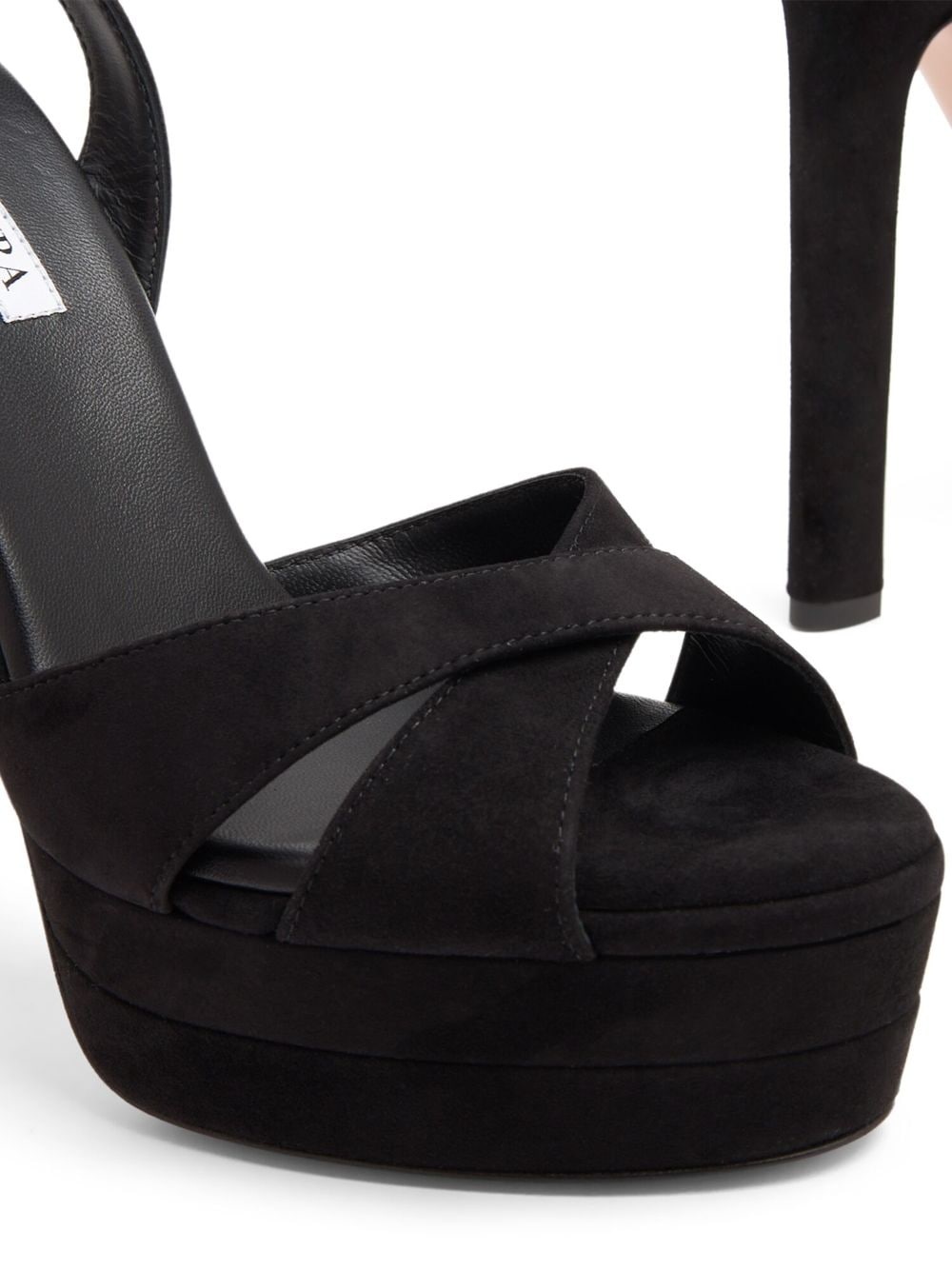 130mm suede platform sandals - 5