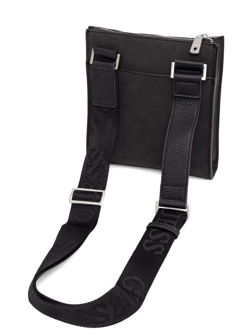 GUESS USA logo-plaque zip-pocket messenger bag outlook
