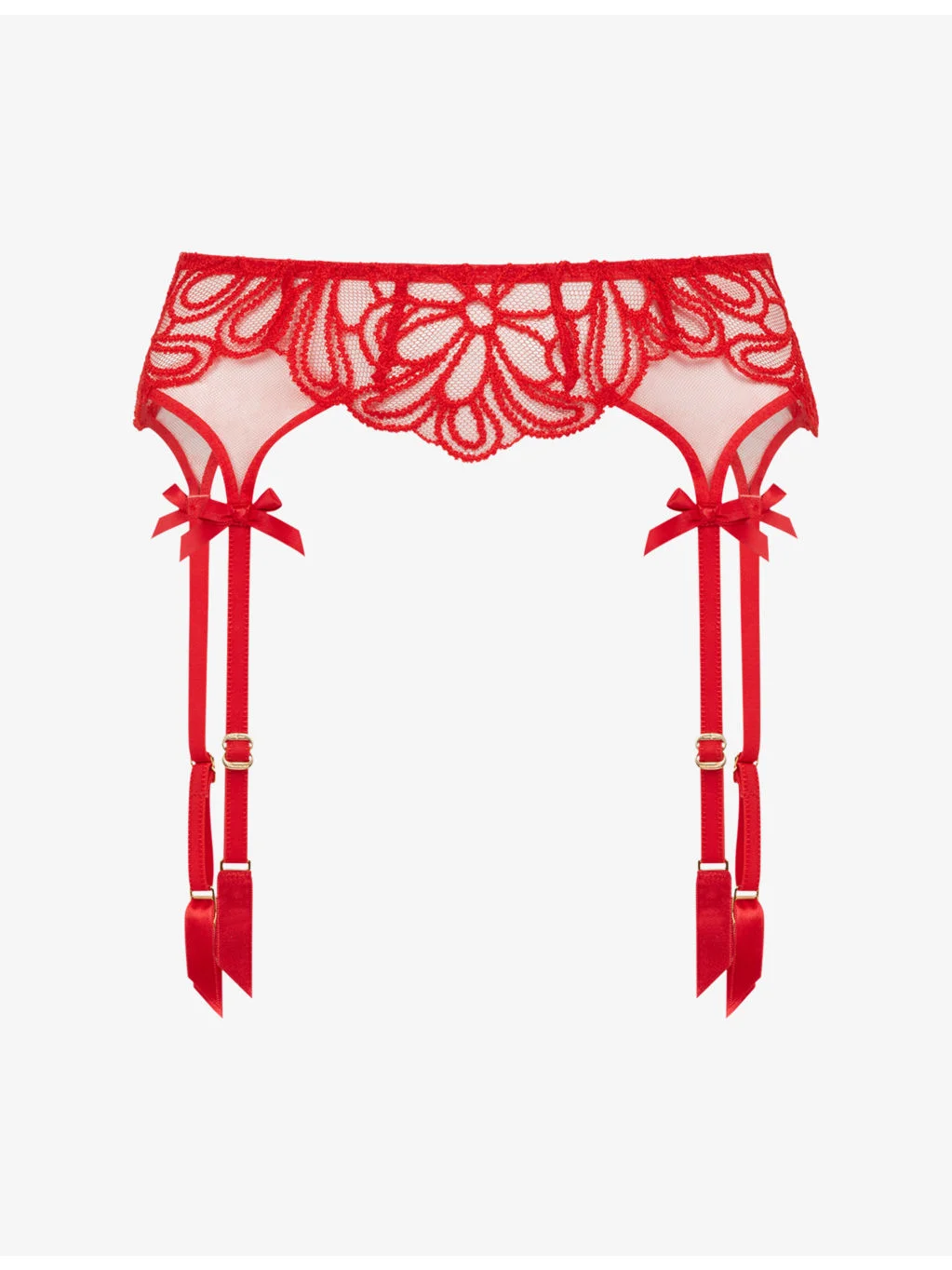 Nelle Embroidered Tulle Suspender - 1