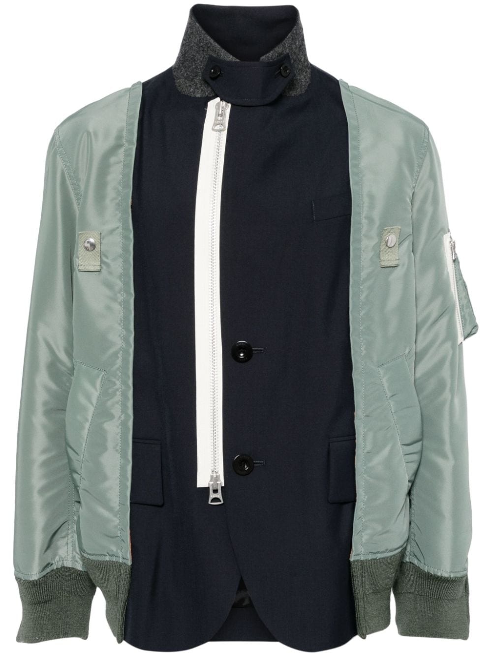 contrast-panel jacket - 1
