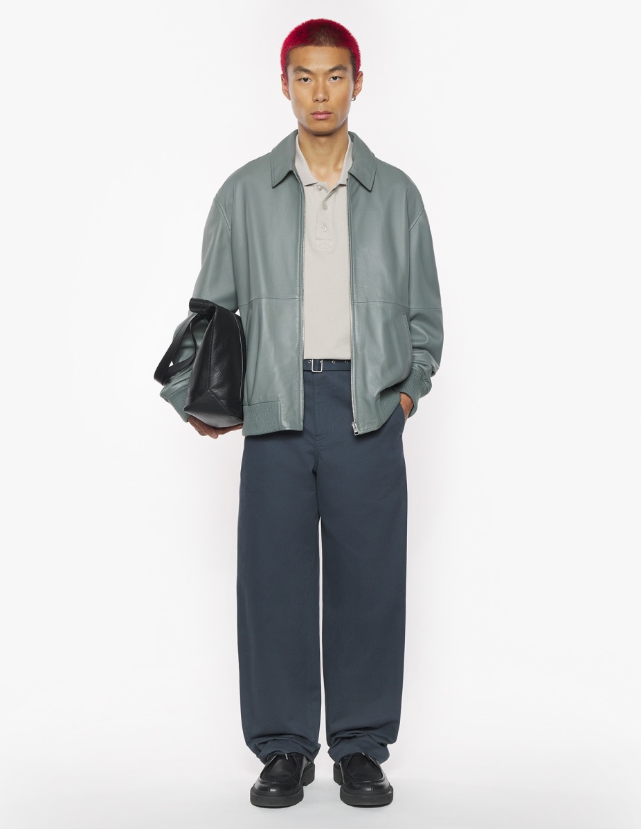 ZIPPED LEATHER BLOUSON - 2