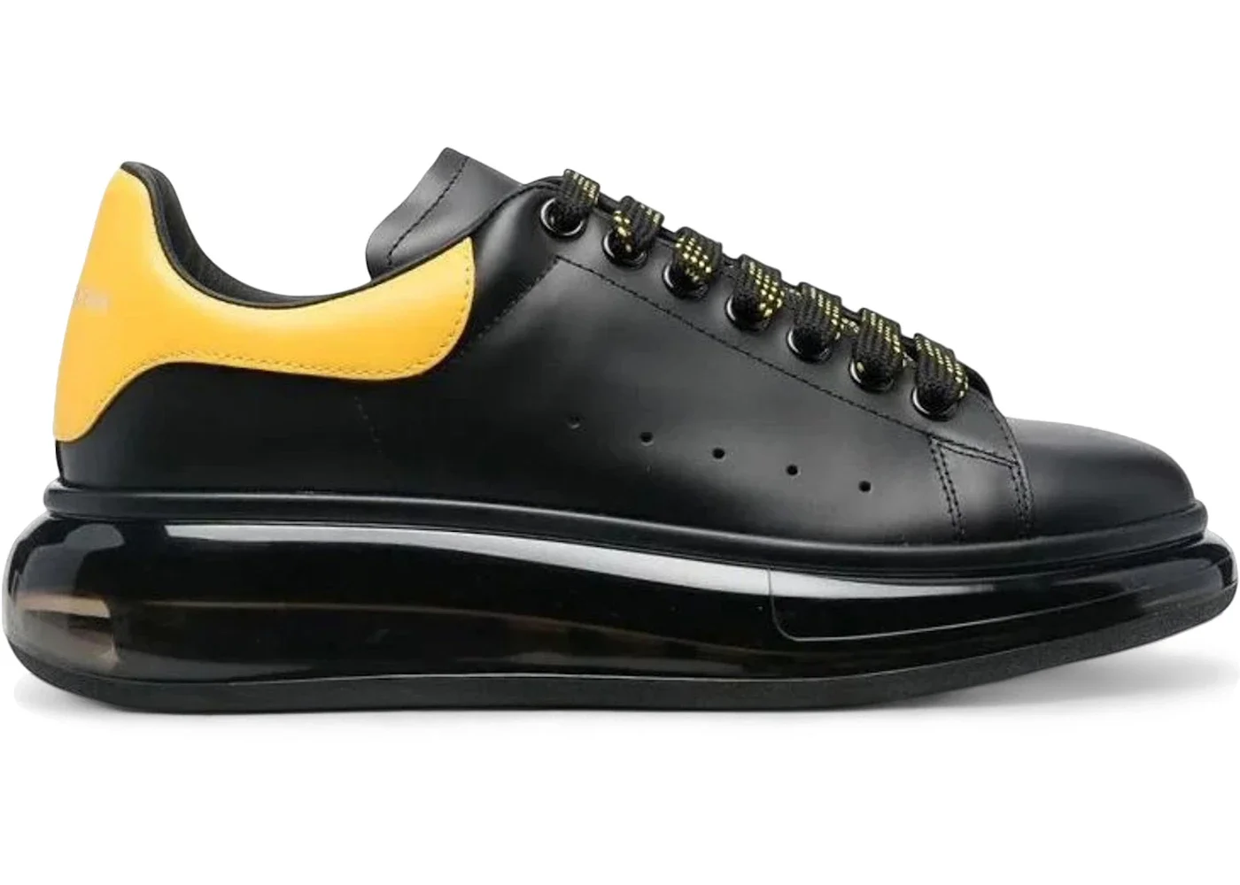 Alexander McQueen Oversized Clear Sole Black Pop Yellow - 1
