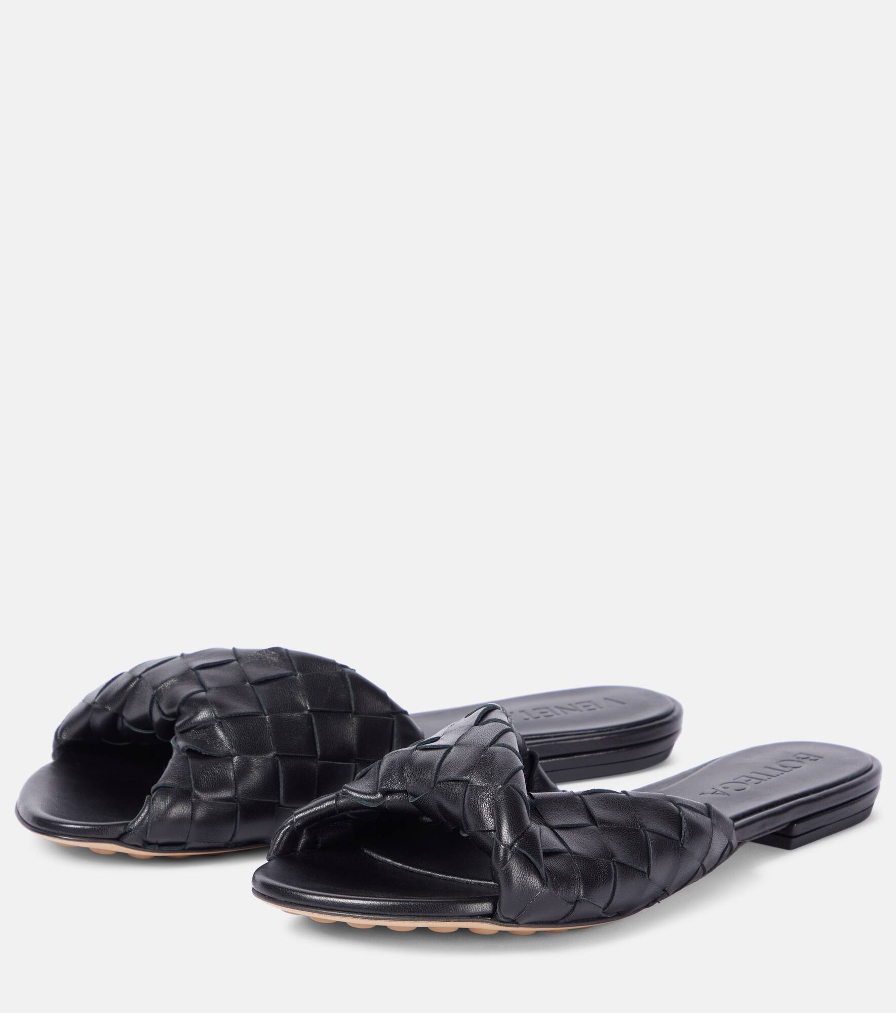Blink Intrecciato leather slides - 5