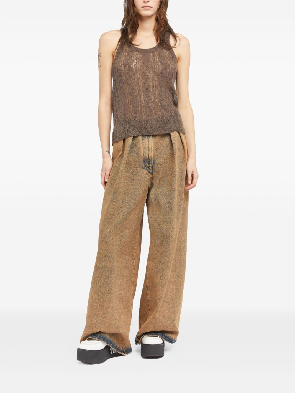 Desert Drift cable-knit tank top - 2
