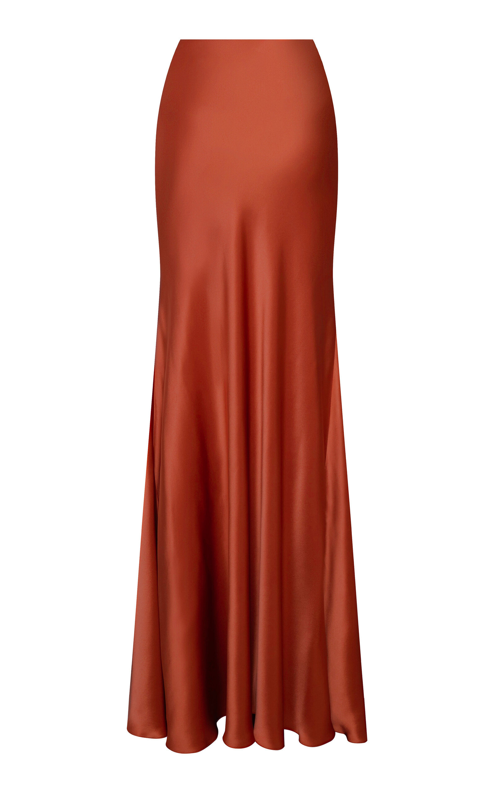 Sublimes Silk-Charmeuse Maxi Skirt red - 5