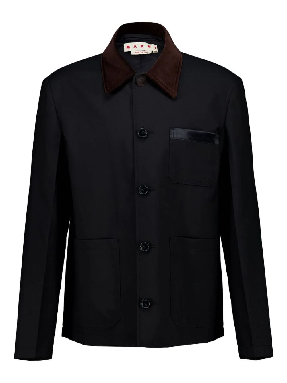 pocket collar jacket - 1