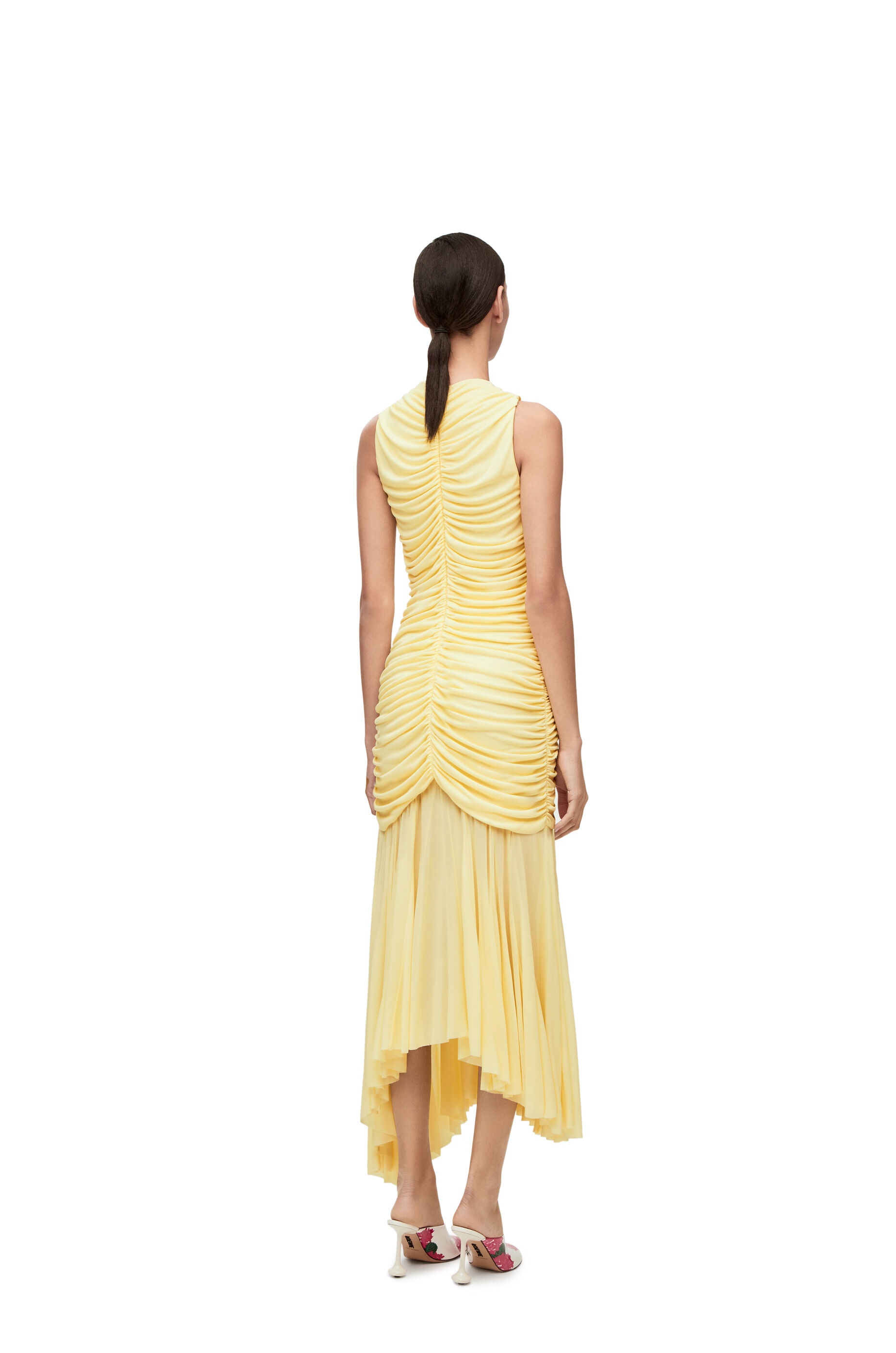 Draped long dress in crepe jersey - 3