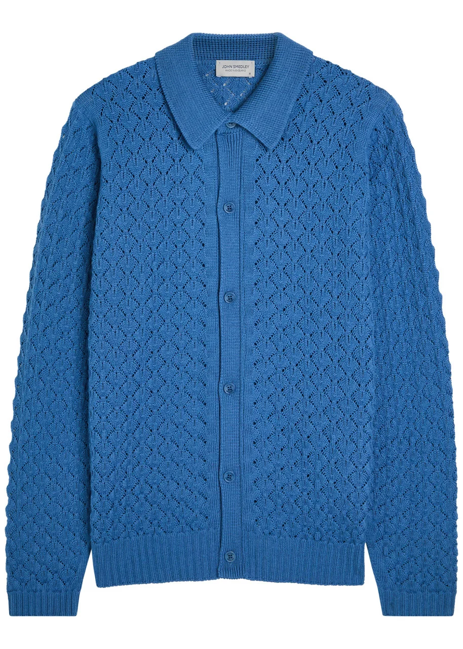 John Smedley Winster Open-knit Merino Wool Cardigan - 1