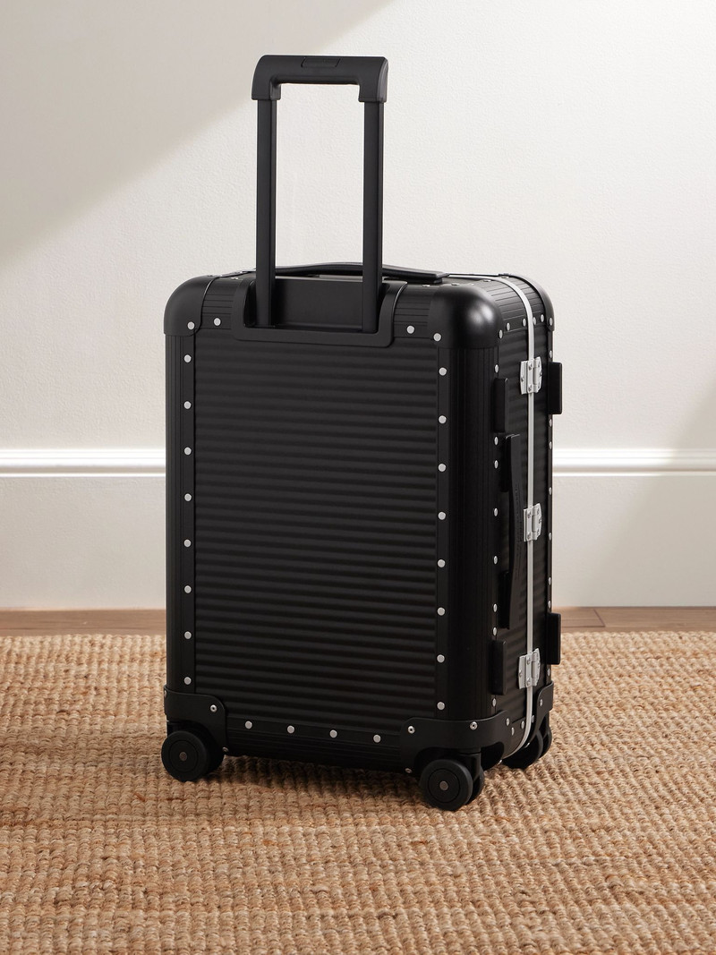 Bank Spinner 55cm Rubber-Trimmed Aluminium Suitcase Black 4