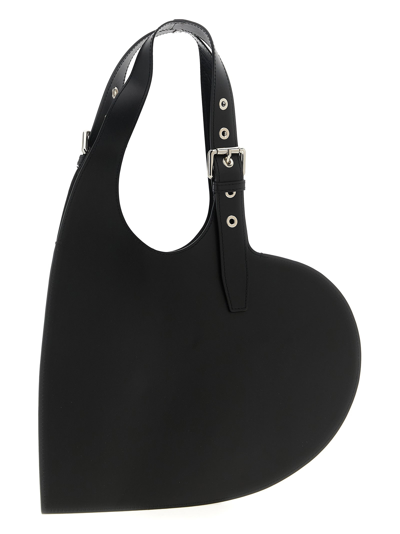 Belt Heart Shoulder Bags Black - 2