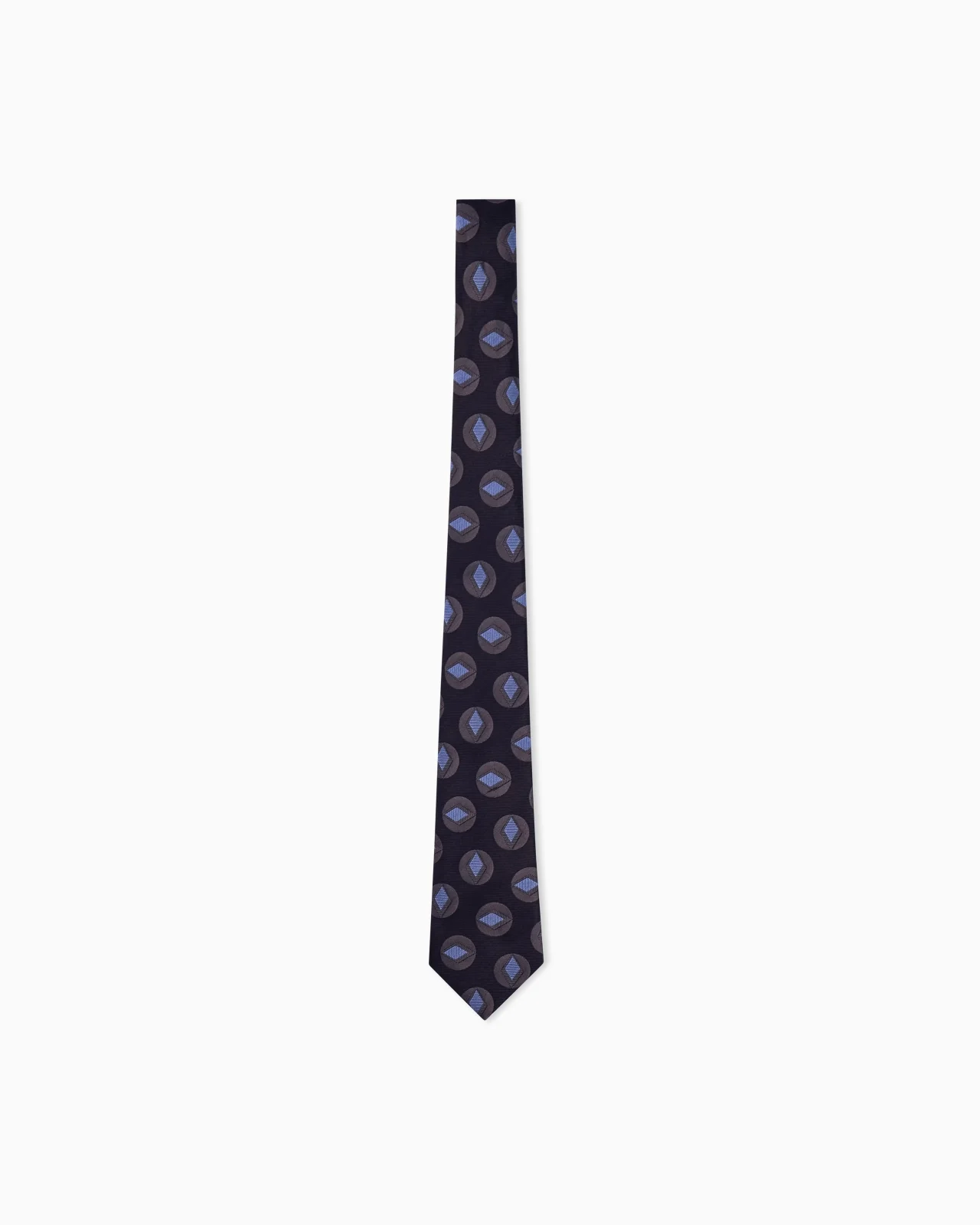SILK TIE WITH GEOMETRIC PATTERN - 1