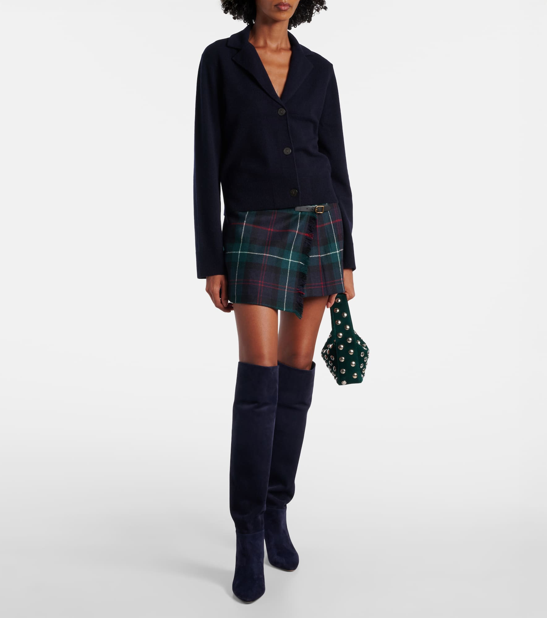 Pointy 55 suede knee-high boots - 3