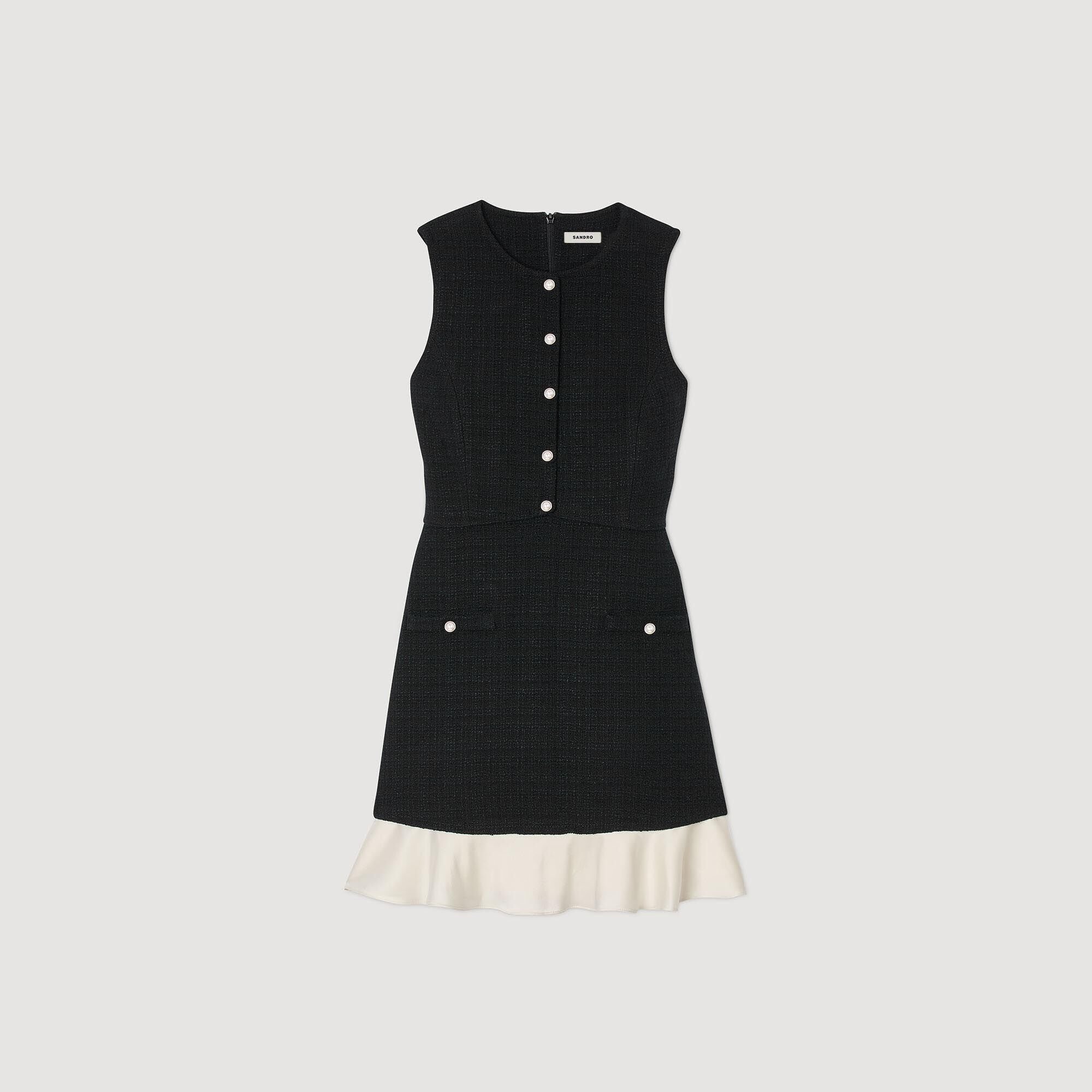 TWO-TONE TWEED MINI DRESS - 6