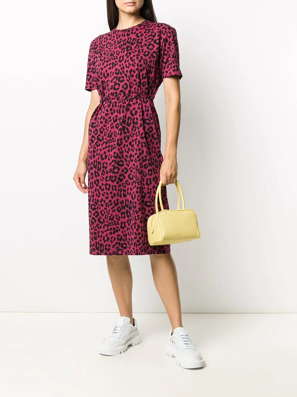 leopard print T-shirt dress - 2