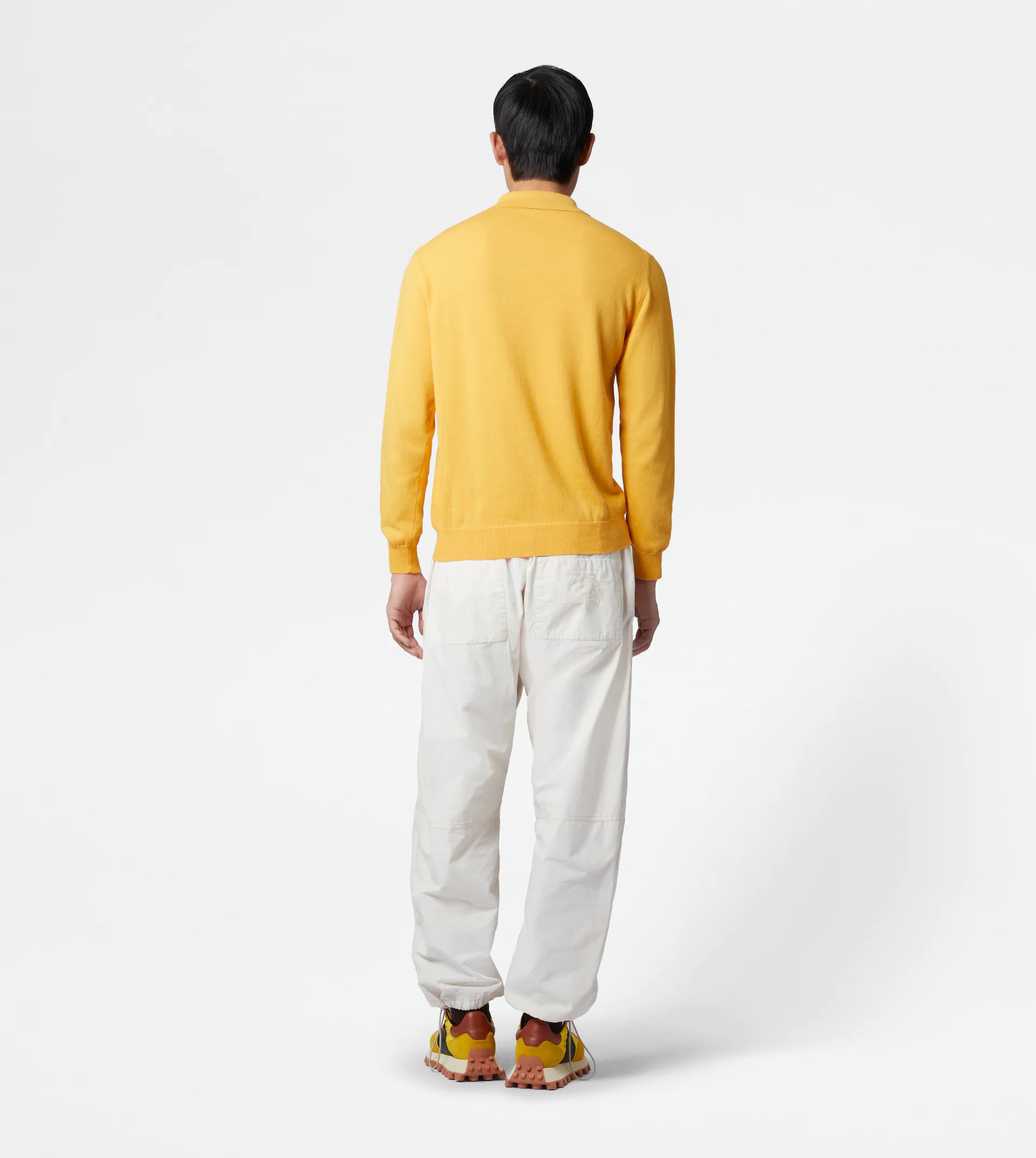 POLO SHIRT IN COTTON KNIT - YELLOW - 3