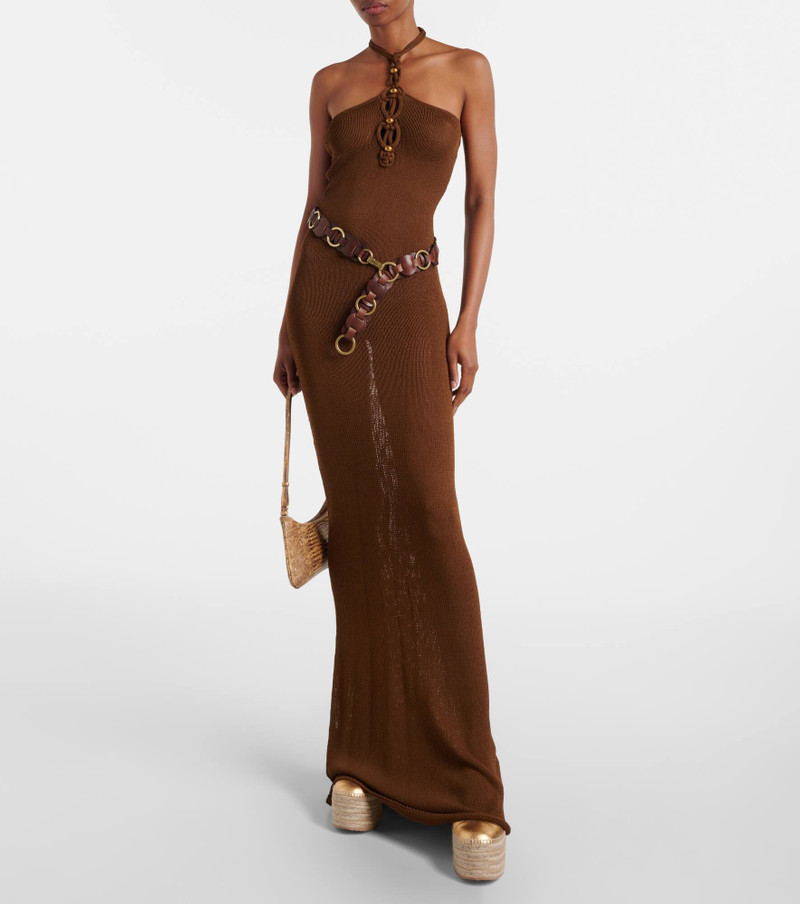 Gianvito Rossi Metallic leather espadrille wedges outlook