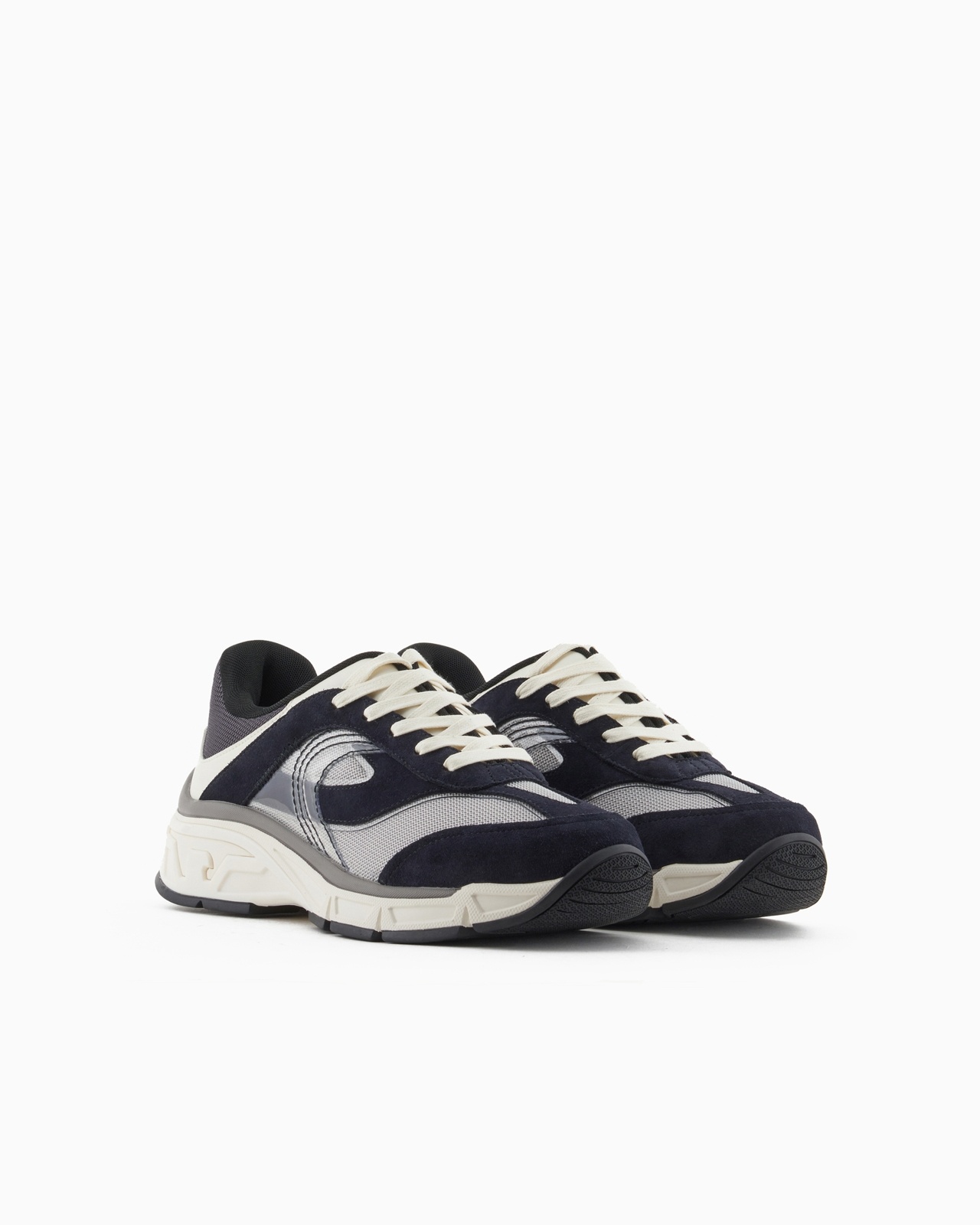 MESH SNEAKERS WITH SUEDE DETAILS - 2