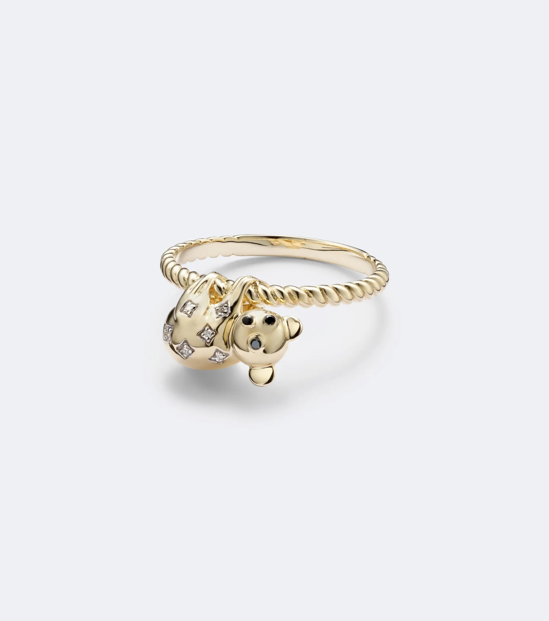 Koala 9kt gold ring with diamonds - 1
