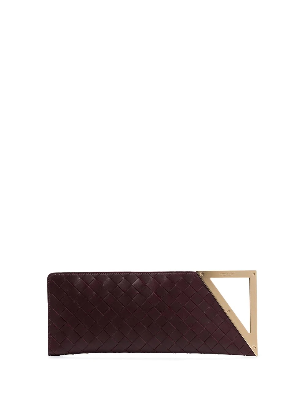 intreciato leather clutch - 3