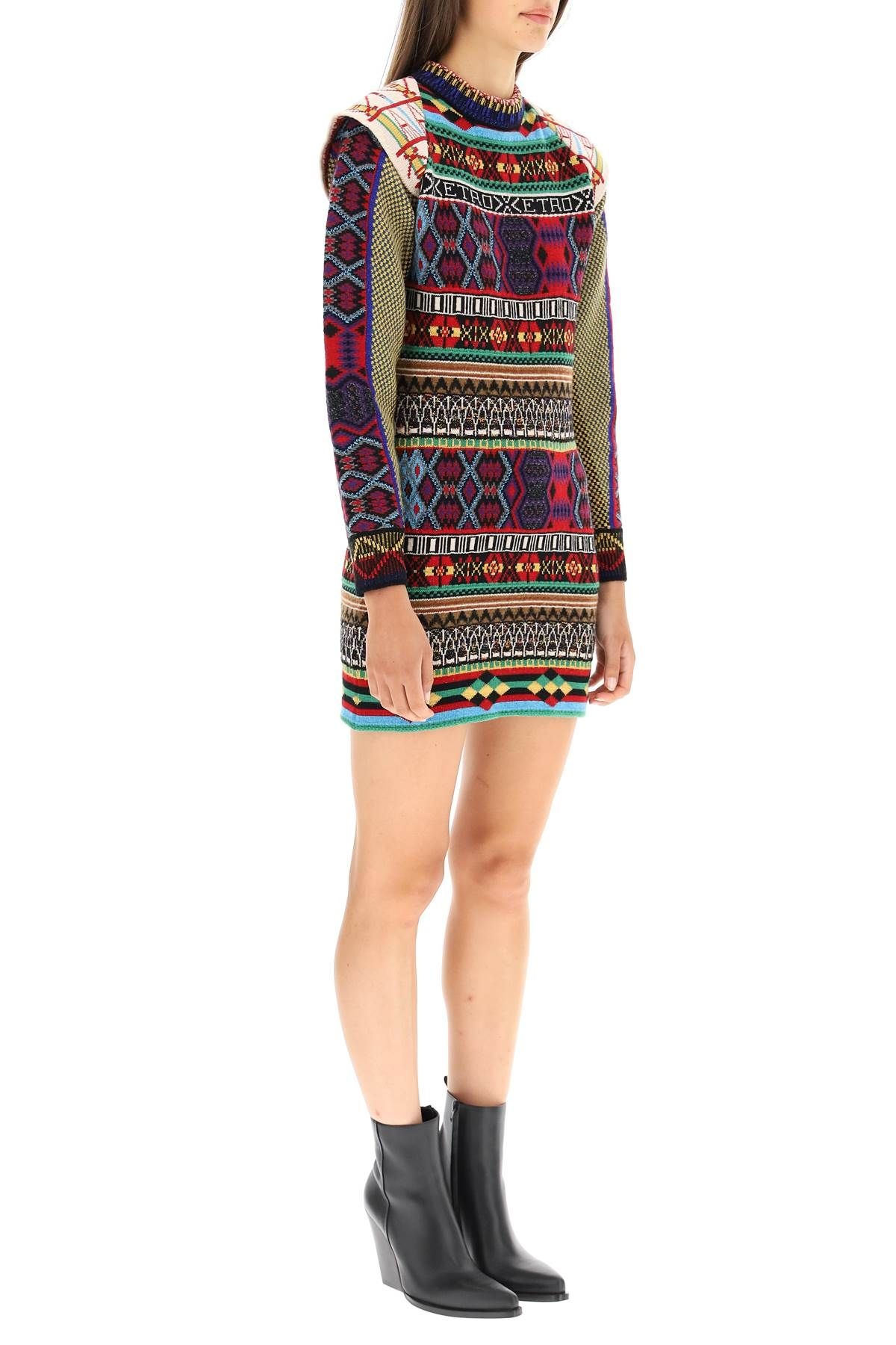 JACQUARD KNIT MINI DRESS - 3