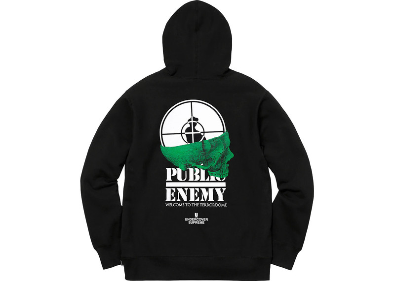 Supreme Supreme UNDERCOVER/Public Enemy Terrordome Hooded Sweatshirt Black outlook