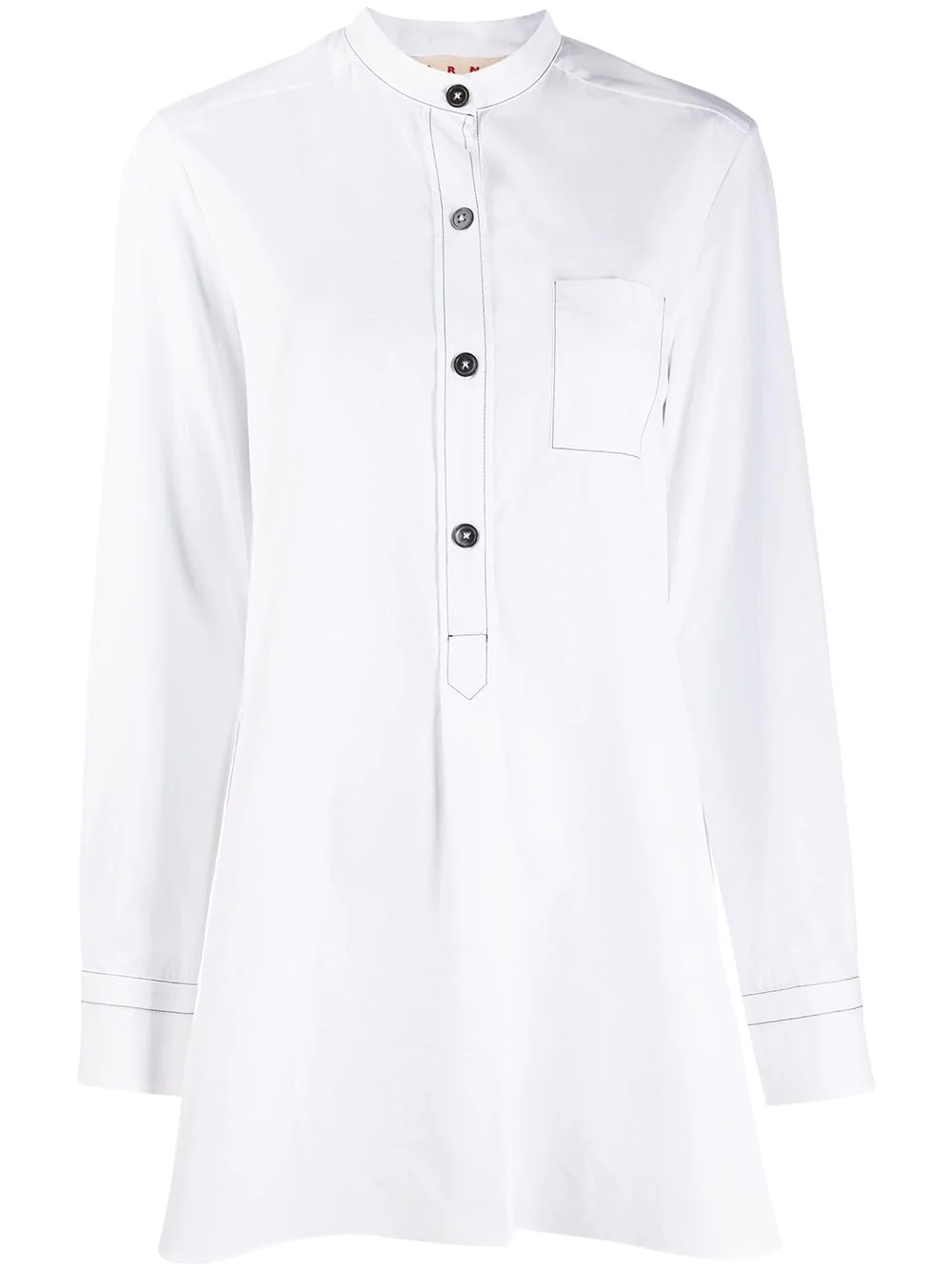 mandarin collar shirt - 1