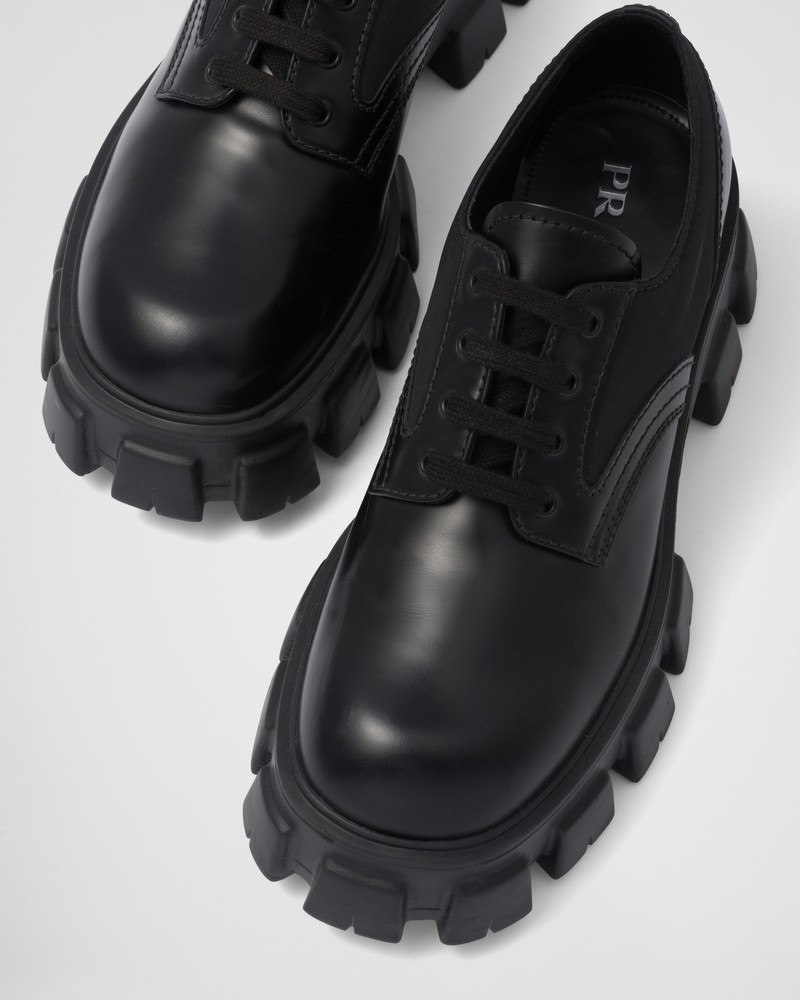 Monolith brushed rois leather and nylon lace-up shoes 6