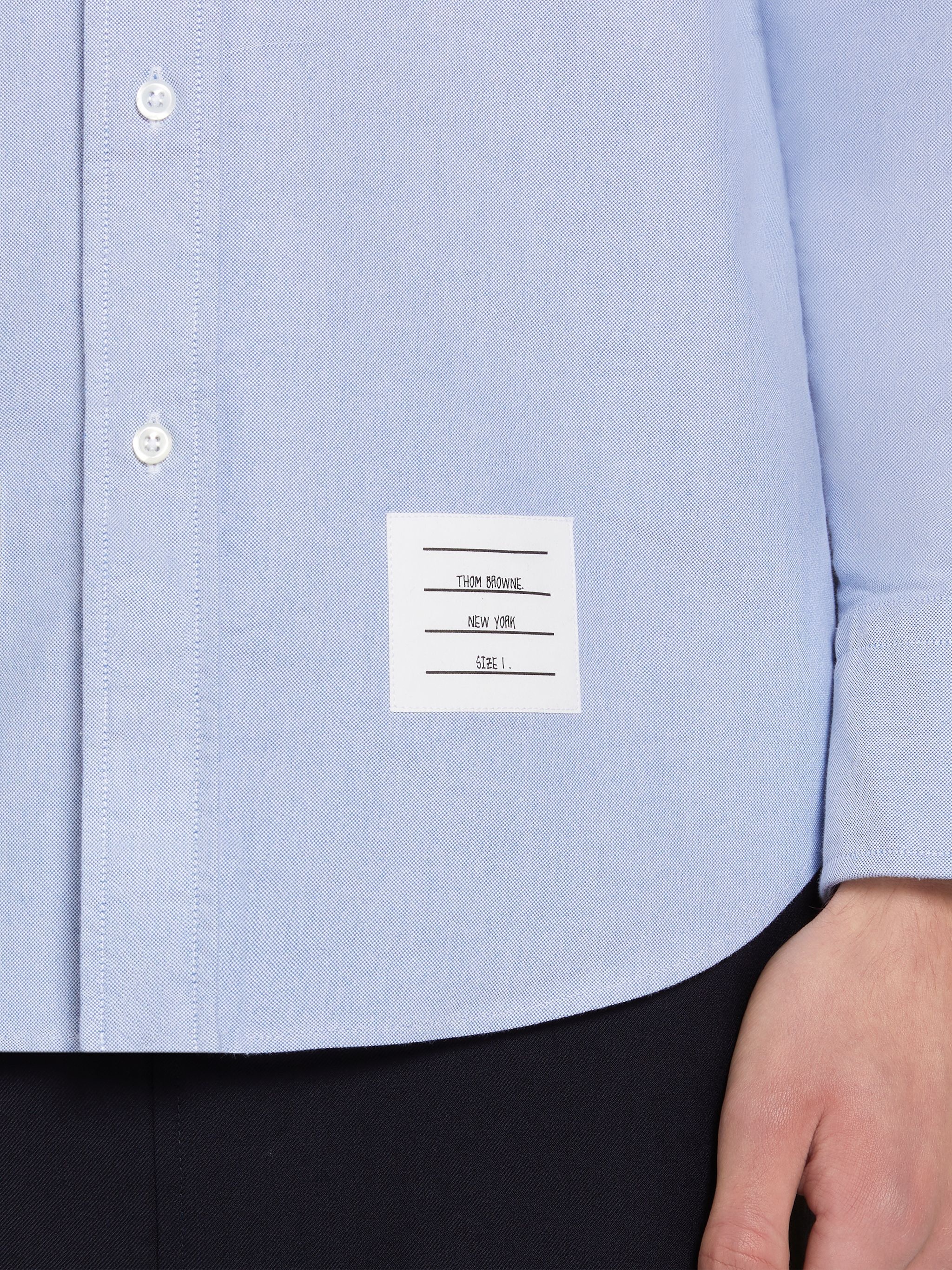 Light Blue Oxford Seamed 4-Bar Straight Fit Shirt - 6