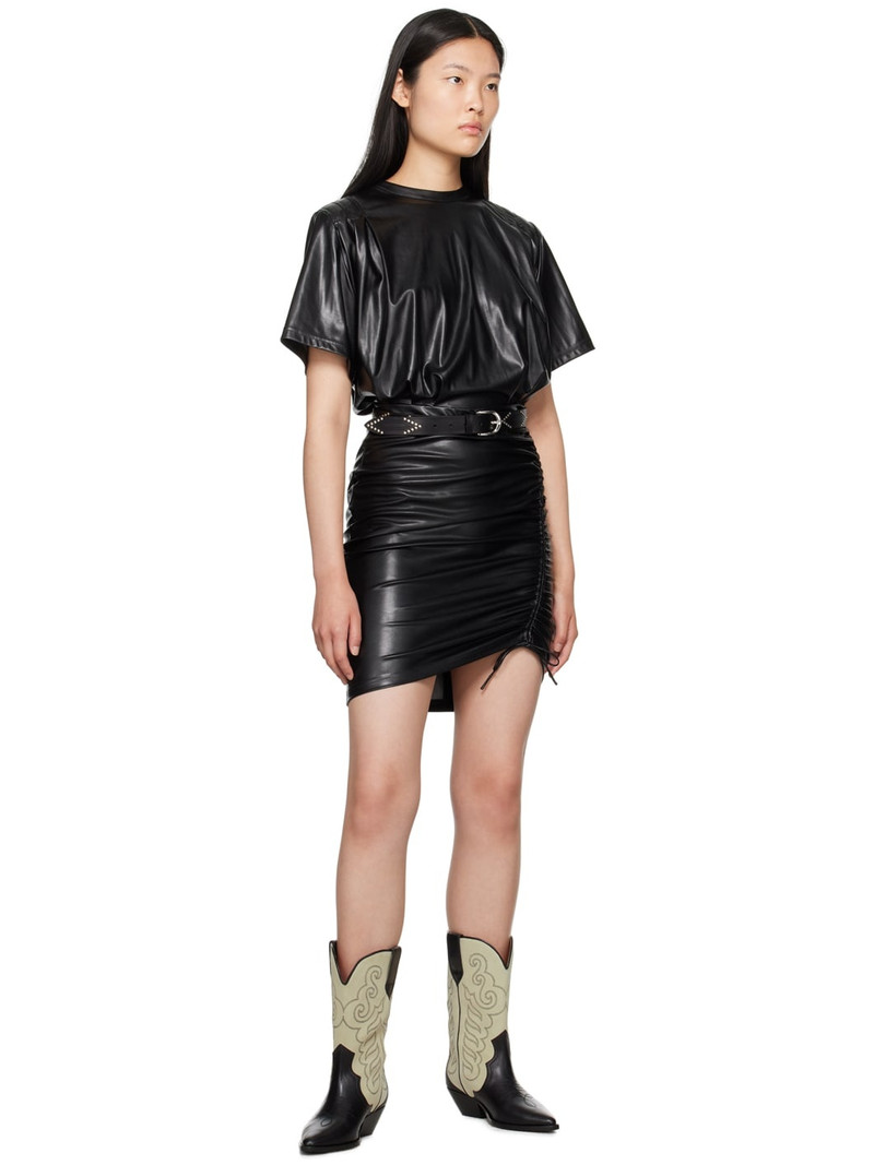 Isabel Marant Étoile Black Balesi Faux-Leather Minidress outlook