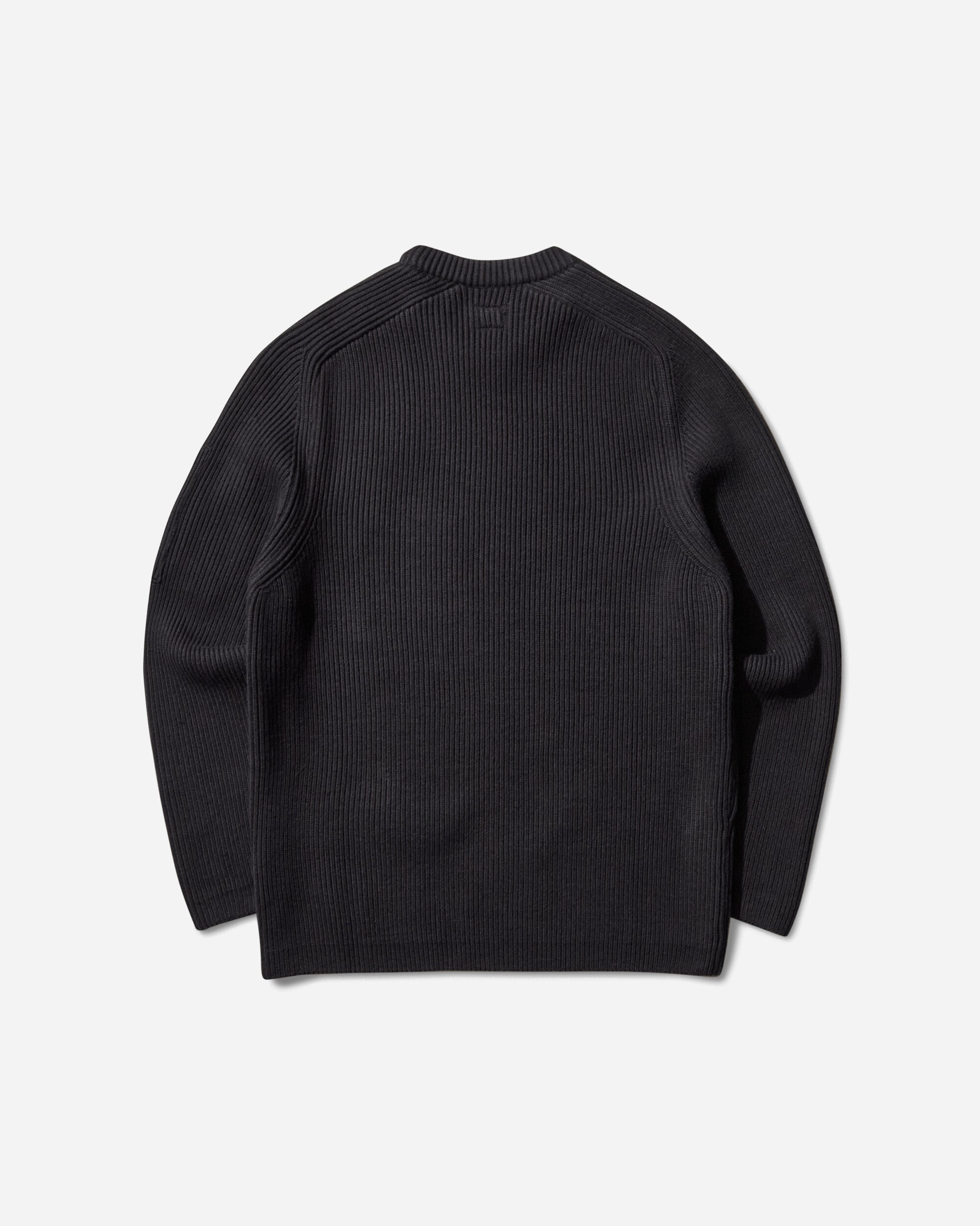 Men's Full Rib Crewneck Sweater Black - 2