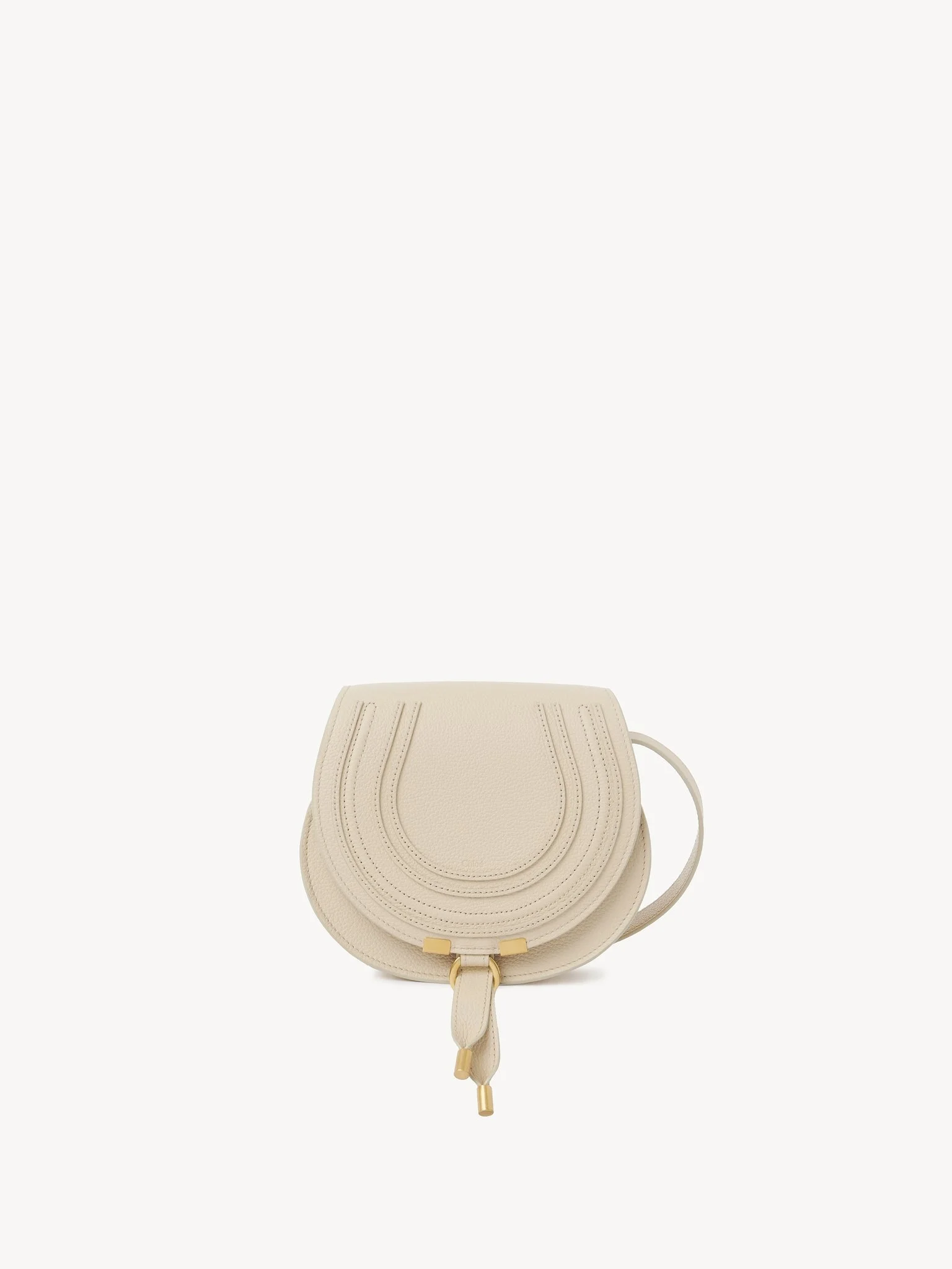SMALL MARCIE SADDLE BAG IN GRAINED LEATHER - 1